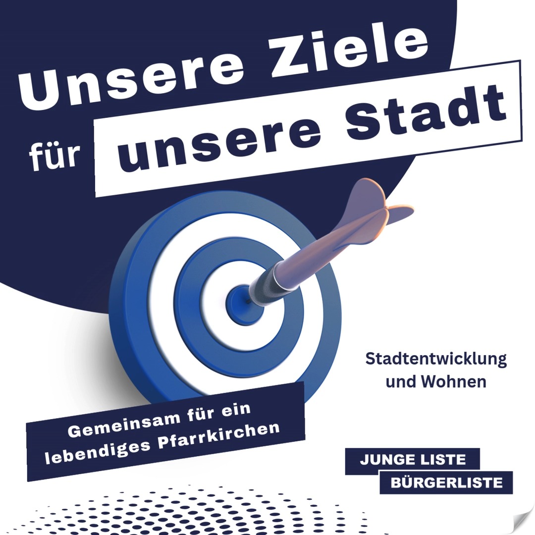🏗 Stadtentwicklung + Wohnen
Pfarrkirchen soll wachsen – aber mit Plan.
Wir setzen uns für bezahlbaren Wohnraum und mehr sozialen Wohnungsbau ein.
Ein Nahversorger im Westen gehört für uns zur Daseinsvorsorge.
Mehr Sicherheit im öffentlichen Raum, eine gestärkte Sicherheitswacht und eine belebte Innenstadt mit mutigen Projekten für unsere Heimat sind unser Ziel.
Leerstände bekämpfen wir aktiv – mit einer ganzheitlichen Stadtentwicklung, die Gebäude, Integration und Gemeinschaft zusammen denkt.
Nachhaltig handeln heißt für uns: LED-Umrüstung, Nutzung städtischer Dächer für Stromgewinnung und Unterstützung des Tierschutzes.
👉 Lebensqualität entsteht durch kluge Entscheidungen.