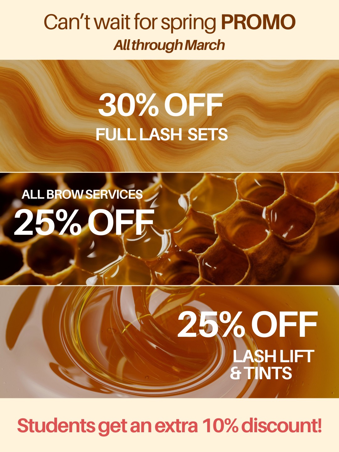 🌷🌷🌷 Spring is on its way, and we can't wait!
Treat yourself to a Lash Lift & Tint, a Full Lash Set of your choice, or just shape up those brows, and get ready to for spring break! 🔆
Promotion lasts all of March.
Book at nectar-beauty.ca
#elginparksecondaryschool #semiahmoosecondary #grandviewsecondaryschool #ubc #kwantlenpolytechnicuniversity