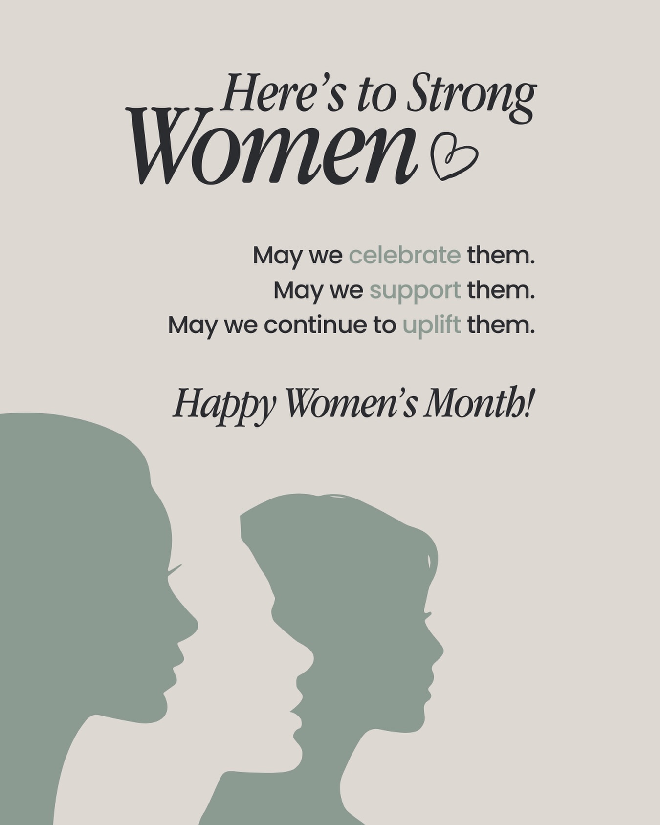 Celebrating the strength, resilience, and impact of women everywhere.
Here’s to continuing to uplift, support, and inspire one another.
Happy Women’s Month!