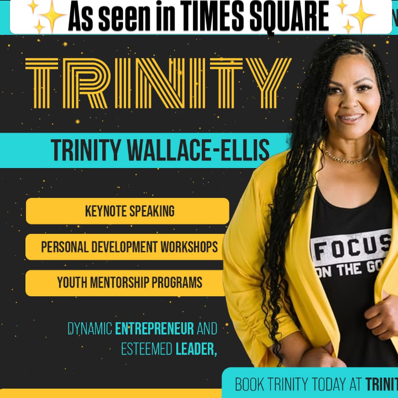 Foster Care… to Times Square.
Let me say that again—
From Foster Care… to TIMES SQUARE.
This moment isn’t just a milestone.
It’s a message.
A message to every young person navigating instability…
A message to every educator, social worker, and advocate doing the hard work…
A message to every organization committed to breaking cycles and building legacies:
✨ Resilience can be taught.
✨ Healing can be supported.
✨ Outcomes can change.
As we step into Foster Care Awareness Month this May, I am opening my calendar for a limited number of speaking engagements, workshops, and school partnerships.
Through my work as a Resilience Expert and creator of the Lemonnaders program, I equip youth and the adults who serve them with tangible tools to:
✔ Build resilience
✔ Process trauma in healthy ways
✔ Strengthen identity and self-worth
✔ Create real, sustainable change
If you’re planning programming for May—or beyond—I would be honored to partner with you.
📩 Let’s connect: info@trinityspeaks.com
📅 Booking May speaking engagements now
May is Foster Care Awareness Month
Because representation matters.
Because stories heal.
Because the next young person is watching—and they need to see what’s possible.
#FosterCareAwarenessMonth #Resilience #YouthDevelopment #Education #KeynoteSpeaker