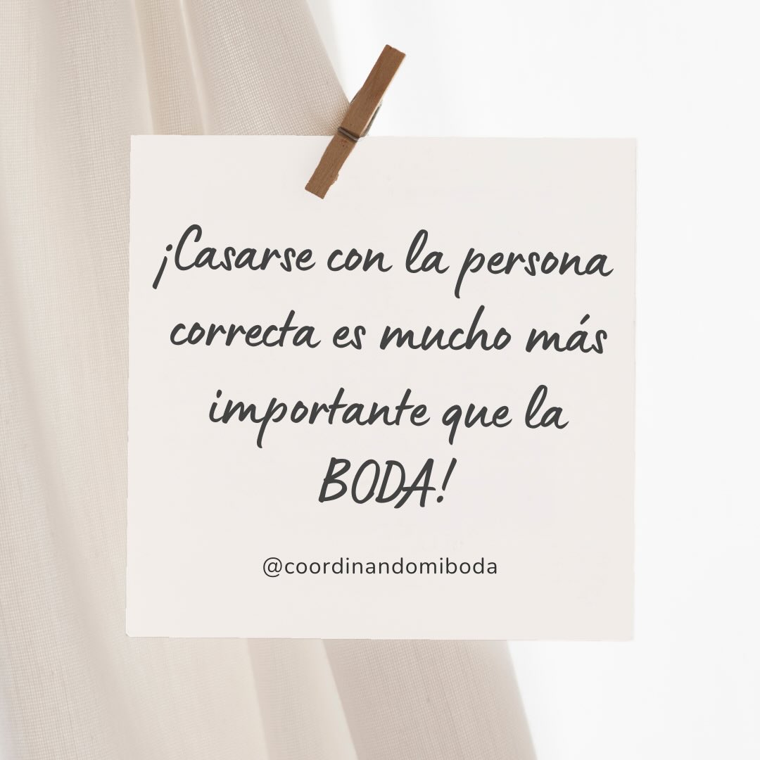 Casarte es un día.
Elegir con quién vas a construir tu vida es para siempre.
La boda importa, sí.
Pero más importante es que la persona que está a tu lado comparta tus valores, tu visión y tu compromiso de permanecer cuando la emoción pase.
Porque el verdadero éxito no es una boda perfecta.
Es un matrimonio donde sean felices.✨#wedding #bridetobe #miboda #boda