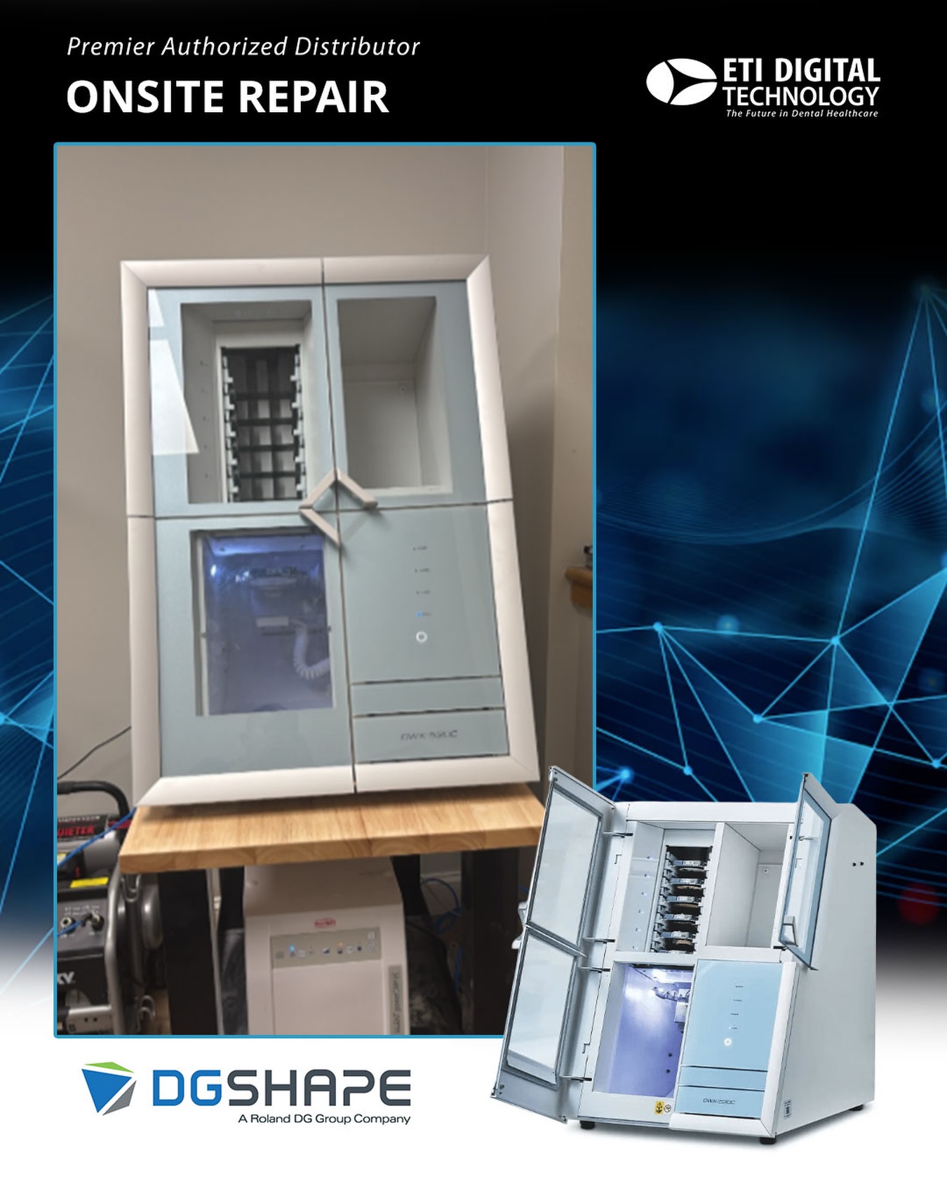 ETI’s Team travels across the country for all of our customers’ needs! We’ve just completed an onsite repair in New York and it was a success!
.
📚 For more information on what ETI can do for you, contact ETI Digital Technology today at 714-238-1490 or sales@etidigitaltechnology.com
.
#MillsRepair #ETIDigitalTechnology #technicalsupport #onsiterepairs #RolandDentalMills