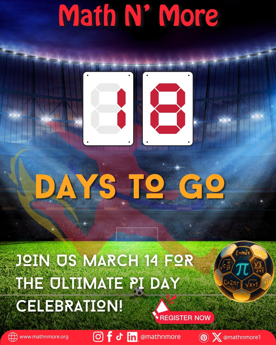 18 days until Pi Day 2026 🎉
A free day of math, games, music, and family fun is coming to Atlanta and we are proud to be part of the Atlanta Science Festival.
Register, volunteer, or support the celebration.
Limited shirts available on site only.
🔗 Link in bio
#PiDay2026 #MathNMore #PiDayATL #AtlantaScienceFestival #MathJoy #STEMEducation #CommunityPowered