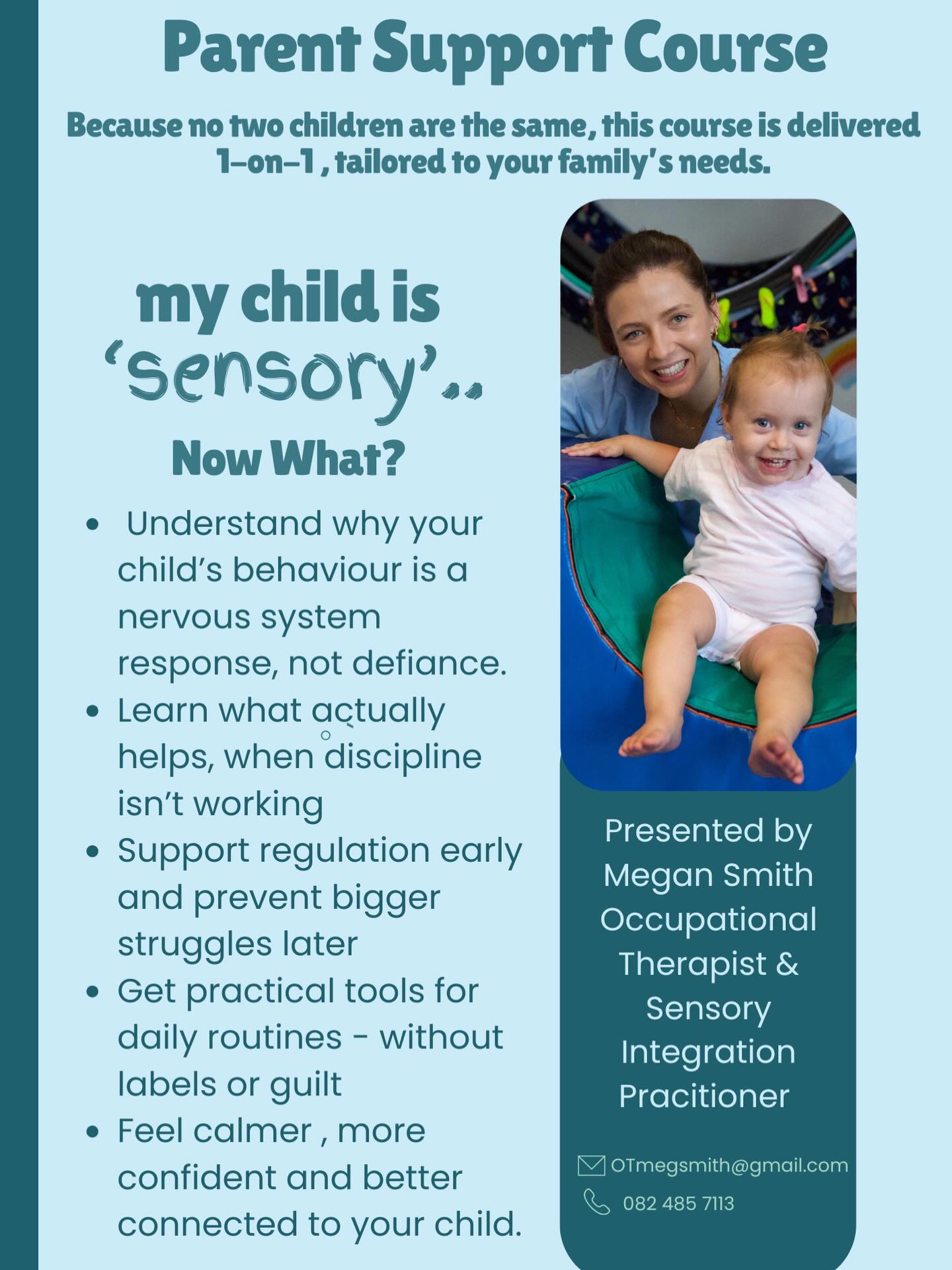 My child is sensory, now what??
A course curated to understand your child and their individual sensory processing needs.