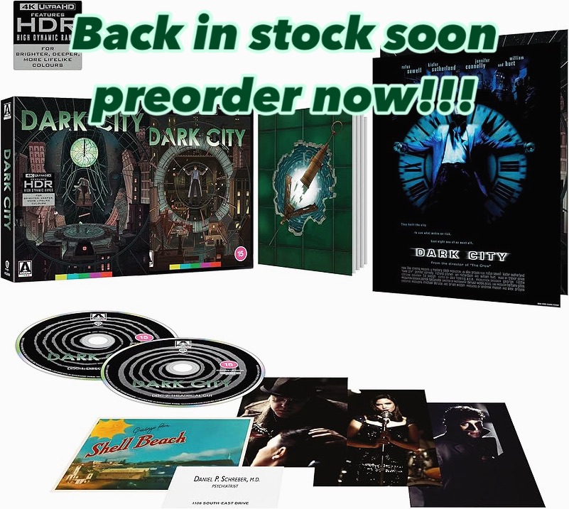 https://www.avantgardecinema.de/product-page/dark-city-4k-uhd-blu-ray-limited-edition
#arrowvideo #outofprint #limitededitionbluray #boutiquebluray #cinephile #physicalmedia