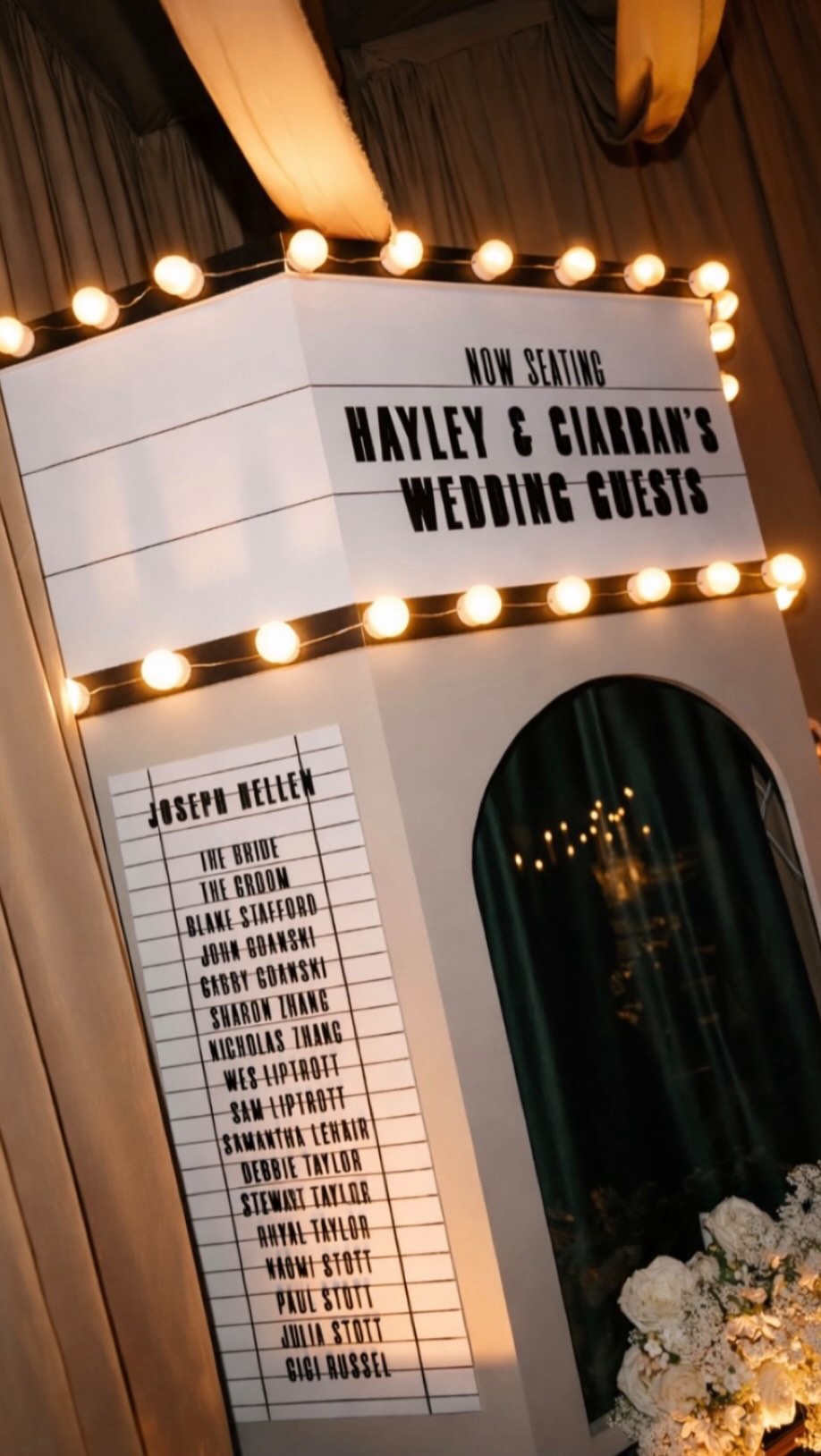 Designing with purpose, always.
Nothing brings me more happiness than when a couple want to bring their loves and personality into their wedding design.
I adore creating something bespoke that the couple wouldn’t have even thought of but fall head over heels in love with.
This bespoke, old cinema style ticket booth, seating chart was created for H&C’s intimate Euridge Manor wedding based on their love of films and going to the cinema but to also fit the vibe and theme for their day.
The pair fell in love with it so much that they kept the signage to display in their own home.
@inawe_weddings
@euridge_
@dreamboatsandcarousels
@martad.weddings
#weddingdesign #weddingsignage #weddingsign