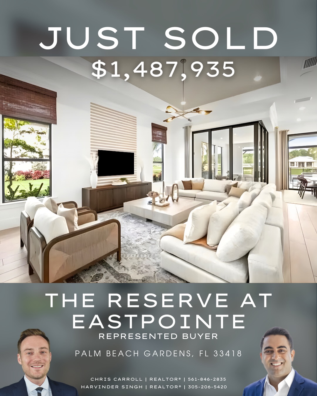 ✨ JUST SOLD in Palm Beach Gardens | The Reserve at Eastpointe ✨
This brand-new DiVosta home delivered everything our buyers were looking for – single-story open concept living, gourmet kitchen with double ovens and built-in refrigerator, zero-corner sliders, expansive covered lanai, and space for a future pool.
Set within one of the premier gated communities in Palm Beach Gardens, residents enjoy exclusive access to Eastpointe Country Club, featuring a brand-new clubhouse at The Pointe with an exceptional restaurant, resort-style community pools (including family-friendly and lap options with poolside dining), a kids club atmosphere through dedicated family pools and activities, plus tennis, pickleball, fitness, and elevated dining – all complemented by social-only membership availability and full golf privileges on two Fazio-designed championship courses. This spectacular community is just minutes from Alton, Abacoa, beaches, I-95, PBI Airport, and Brightline.
If you’re searching for luxury homes for sale in Palm Beach Gardens or navigating the competitive South Florida real estate market, we’d be honored to guide you.
📲 561-846-2835 | 🌐carrollrealtygroup.com
@harvinder.golds @eastpointecc @illustratedproperties @illustrated_jupiter_east
#JustSoldPalmBeachGardens #PalmBeachGardensRealEstate #LuxuryHomesFlorida #SouthFloridaRealEstate #Eastpointe