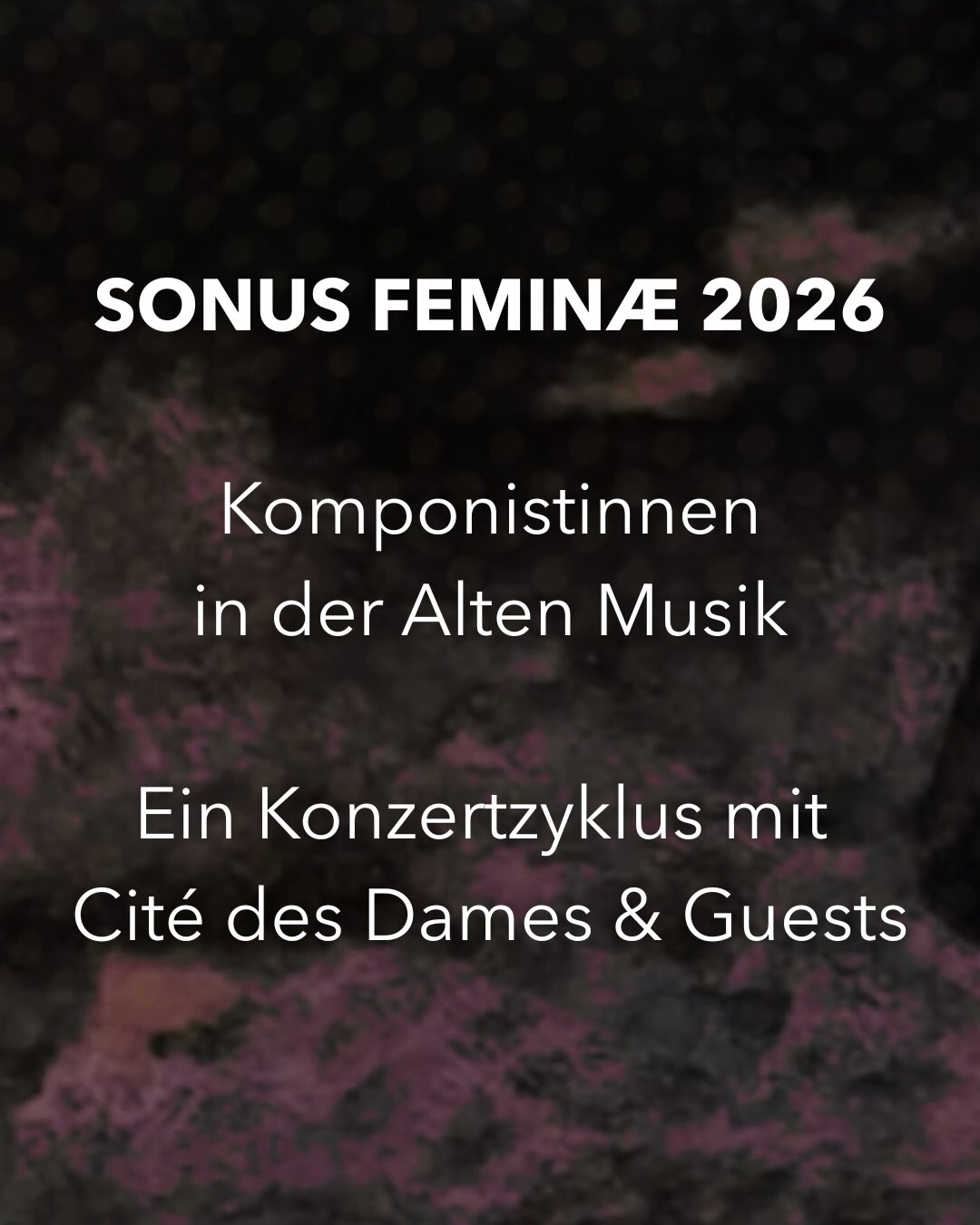 2026 geht es weiter mit zwei neuen Programmen von SONUS FEMINÆ in der @st.elisabeth.villaelisabeth!
🎼 SONUS FEMINÆ ist eine Konzertreihe des Ensembles CITÉ DES DAMES. Wir widmen uns Komponistinnen, deren Musik und Lebenswege über lange Zeit überhört, verdrängt oder einseitig erzählt wurden – und fragen, wie wir sie heute neu hören können.
Dieses Jahr präsentieren wir zwei unterschiedliche Programme, inszeniert von @iginer und @guillem.hh:
🔮 In „Searching for Judith Shakespeare“ spannen wir erstmals den Bogen bis in die Gegenwart und widmen uns mit Kaija Saariaho einer zeitgenössischen Komponistin. Zwischen englischem Barock und heutiger Klangsprache öffnen sich Resonanzräume über Jahrhunderte hinweg.
🎨 Das zweite Programm, „Artemisia Gentileschi & Barbara Strozzi – zwei Künstlerinnen zwischen Ruhm und Rufmord“, richtet den Blick über die Musik hinaus auf die Malerei. Hier begegnen sich Bild und Klang, Biografie und Projektion – und die Frage, wie künstlerische Selbstbehauptung gegen gesellschaftliche Zuschreibungen bestehen kann.
Mehr Infos in Kürze.
@st.elisabeth.villaelisabeth @miakoklein @jia.keys @andrea.conangla @jonathanboudevin @priscastalmarski @learahelbader @raivichek @steuber.martin @yoota_zi @friedajolandebarck @magnuslute @martin.boverhof
#sonusfeminae #citédesdames #komponistinnen #femalecomposers #womeninearlymusic