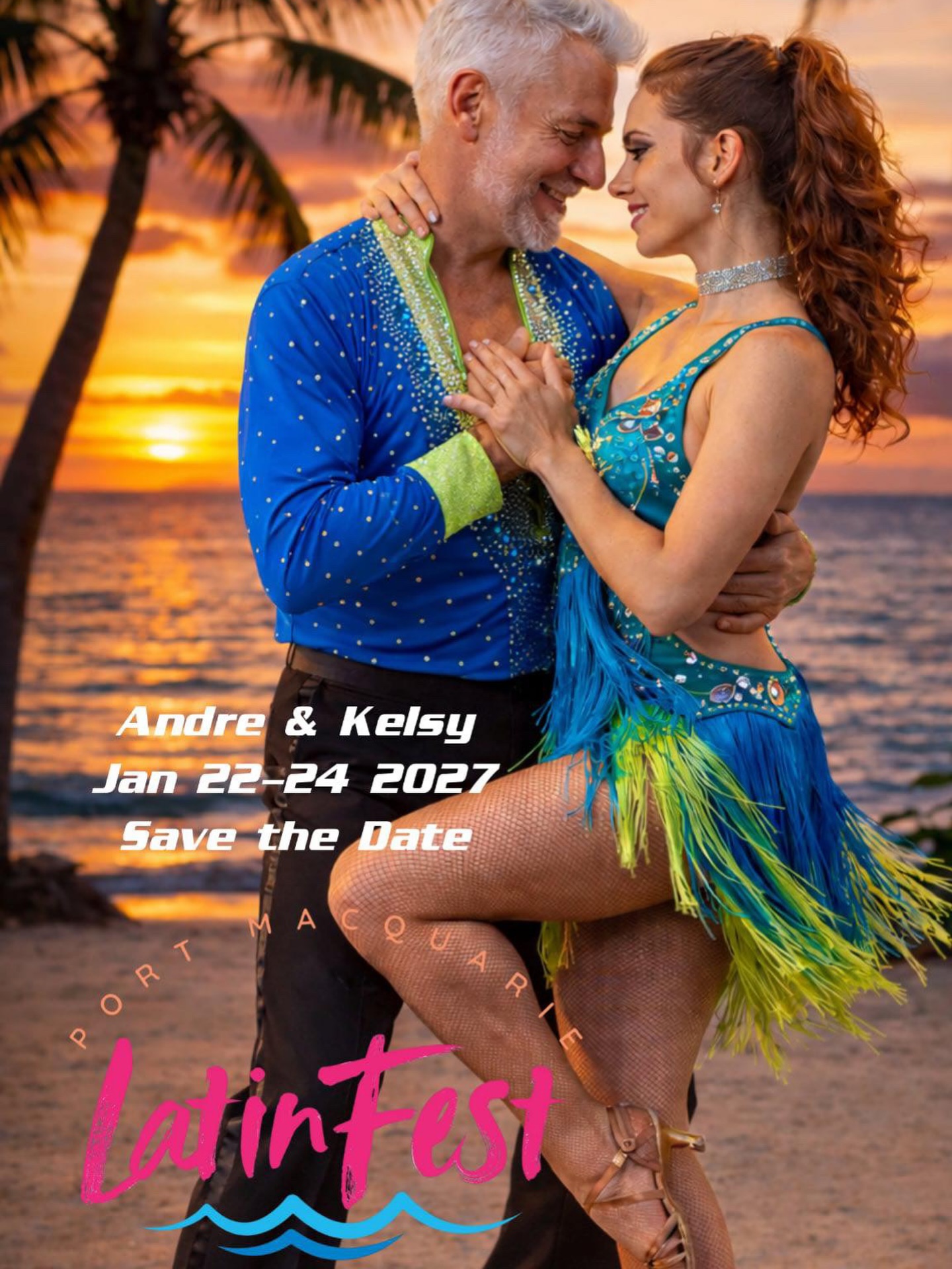 🌟 Welcome Andre & Kelsy to LatinFest 2027! 🌟
We’re excited to welcome Andre & Kelsy from Gold Coast Salsa to LatinFest 2027.
Kelsy, a multi-time Australian and World Champion with over 17 years of dance experience, is known for her ability to connect with dancers of all levels and help every student grow in confidence.
Many of you will already know Andre from the DJ booth — he’s been one of our DJs at the past two LatinFest events. This year he joins us for the first time as an instructor, bringing championship experience and the vision behind Gold Coast Salsa.
Together they bring passion, experience, and strong foundations to the dance floor. 💃🔥
#LatinFest2027
#PortLatinFest
#portmacquarie
#gooutaustralia
#whatsoninportmacquarie