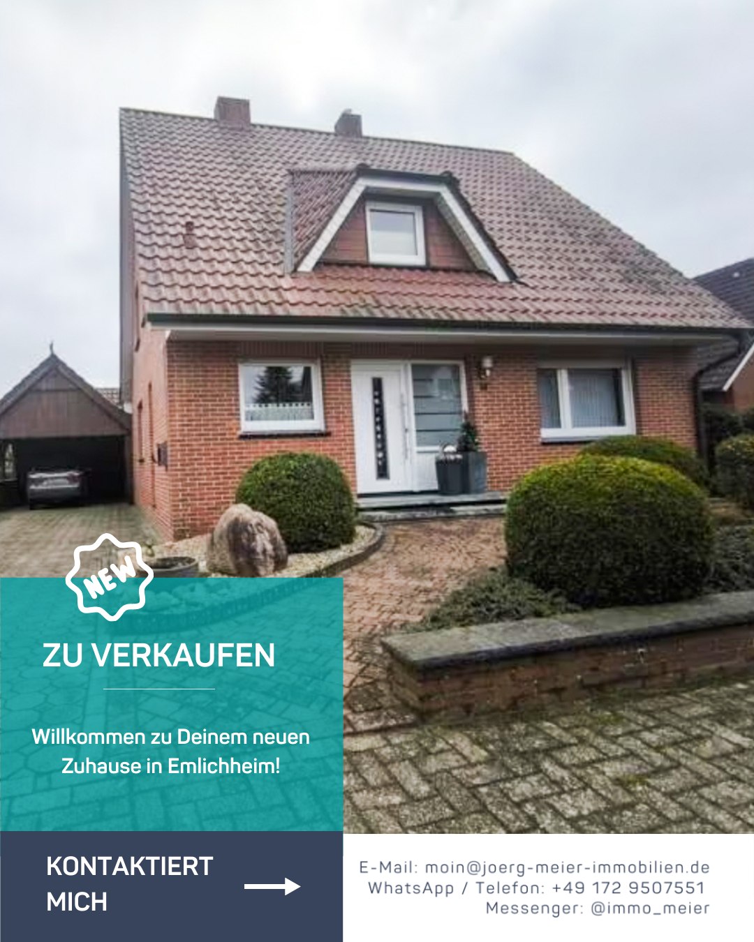 🏡 Einfamilienhaus in Emlichheim - zentrumsnah & mit viel Platz
Dieses gepflegte Haus aus 1961 steht in angenehmer Wohnlage von Emlichheim und bietet auf ca. 130 m² Wohnflächeund einem 802 m² großen Grundstück viel Raum für Familie und Alltag.
✨ Eckdaten:
• 7 Zimmer, davon 4 Schlafzimmer
• 2 Badezimmer (eins mit ebenerdiger Dusche)
• Wohnzimmer mit Pellet Kamin
• Terrasse
• Carport + 2 Stellplätze
• Teilweise unterkellert
• Ca. 10 m² Nutzfläche
• Fernwärme + alternative Befeuerung
• Gepflegter Zustand
📍 Lage:
Nur ca. 0,5 km bis ins Zentrum.
Kindergarten, Schulen und Einkaufsmöglichkeiten gut erreichbar.
Autobahn ca. 12 km entfernt.
Ein solides Haus mit Potenzial - ruhig gelegen und trotzdem nah dran.
🧾 Käuferprovision: 3,57 % inkl. MwSt.
Bei Interesse meld dich gern, ich zeige es dir persönlich.