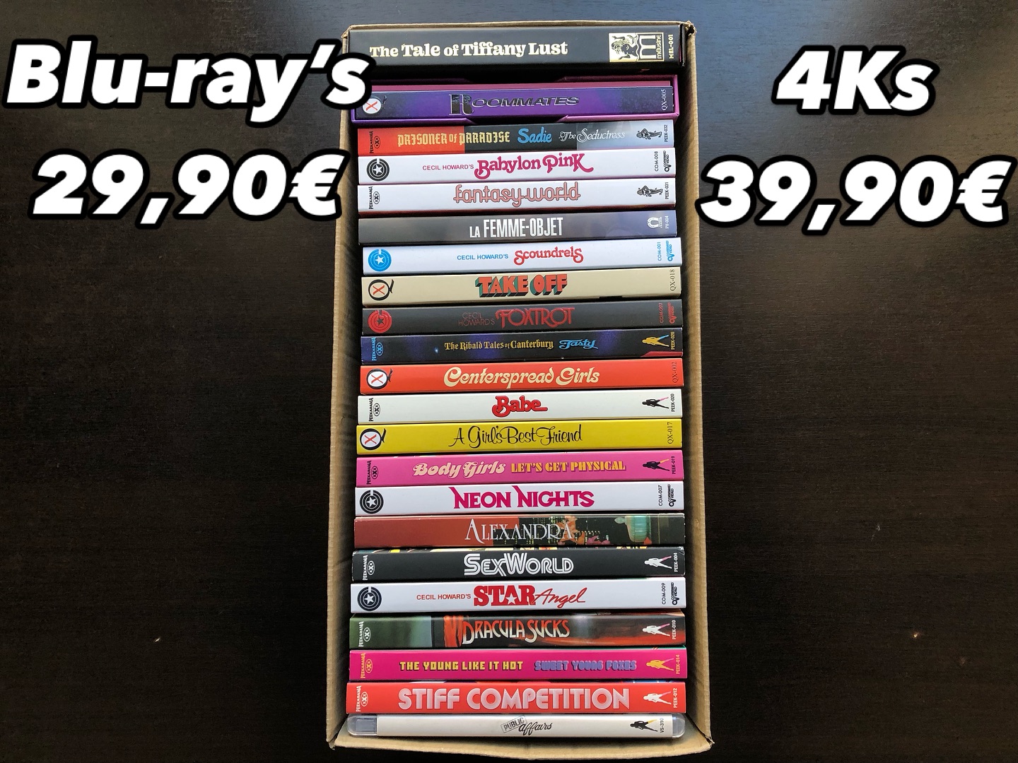 Just added a couple of „adult movies“ to the store in mint condition from @melusinex! All items are regionfree and include shipping worldwide!
Blu-ray’s 29,90€
4Ks 39,90€
Excluding OOP items.
#vinegarsyndrome #melusine #adultmovies