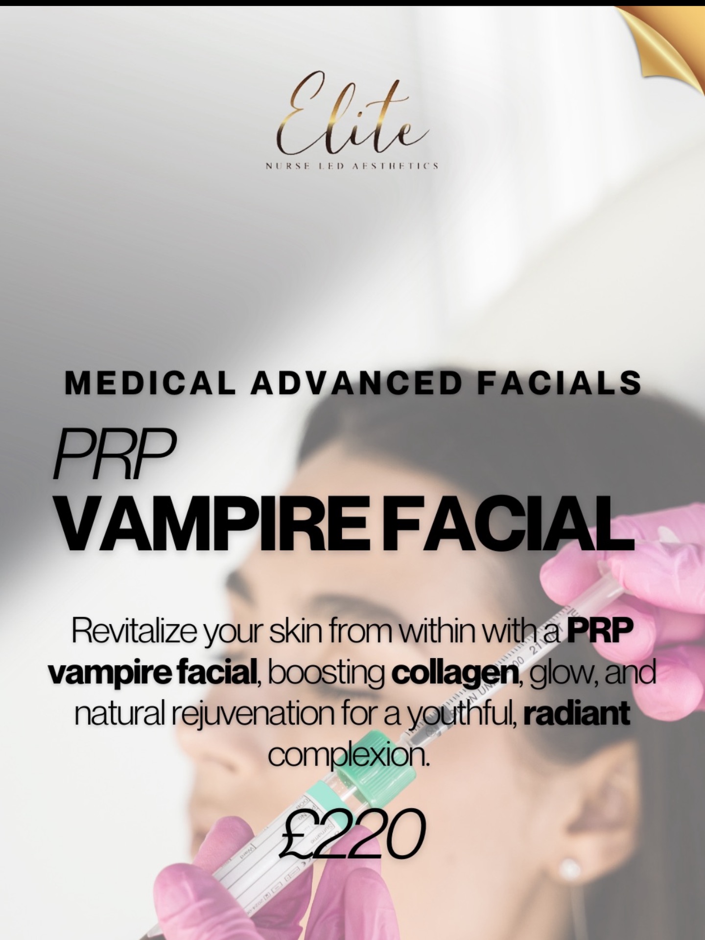 🩸 Glow from within — naturally 🩸
The PRP Vampire Facial uses your body’s own healing power to rejuvenate your skin from the inside out.
By harnessing platelet-rich plasma, this advanced facial stimulates collagen production, improves skin quality, and restores a healthy, radiant glow — with no synthetic fillers.
💎 Benefits of a PRP Vampire Facial:
✔ Boosts natural collagen and elastin
✔ Improves skin tone and texture
✔ Enhances radiance and glow
✔ Helps reduce fine lines and acne scarring
✔ Supports long-term skin regeneration
Perfect if you’re looking for natural rejuvenation with real, lasting results.
📍 Elite Nurse Led Aesthetics – Wakefield
💬 Ready to revitalise your skin naturally?
Book your PRP Vampire Facial consultation today ✨
#EliteNurseLedAesthetics #WakefieldAesthetics #PRPVampireFacial #MedicalFacials #SkinRejuvenation