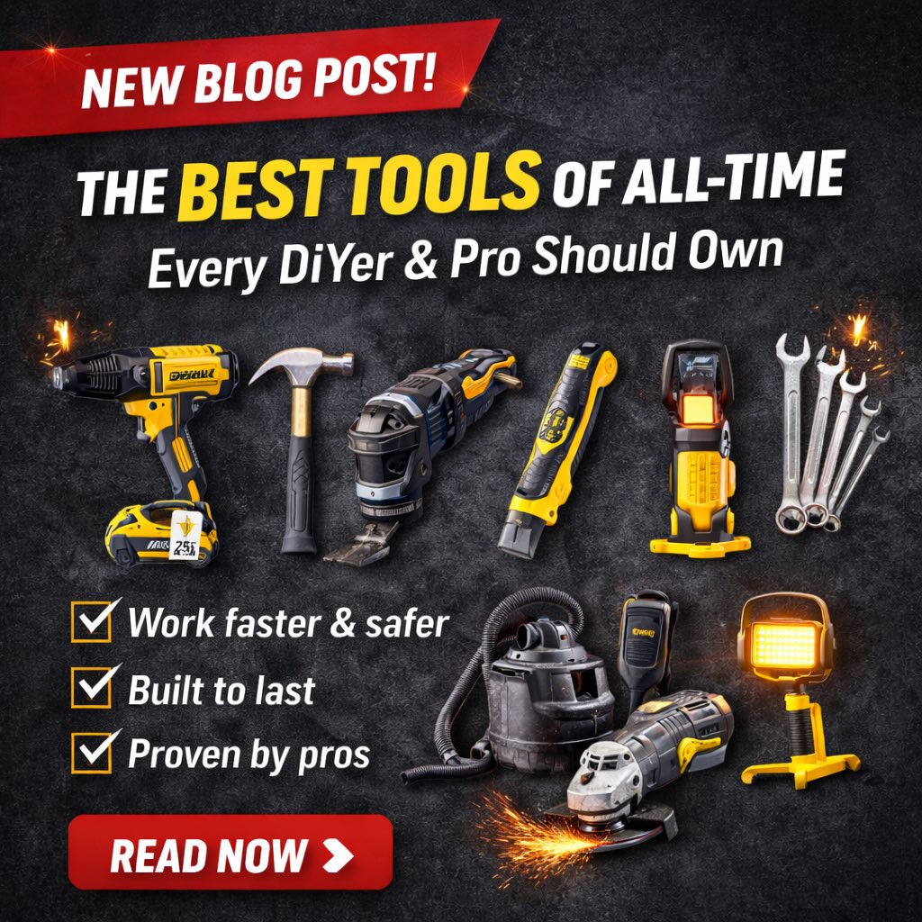 Best Tools of All Time! Check out our new blog post up now. #thetoolpulse #diy #tools #bestofall #blog
What is your best tool of all time?!