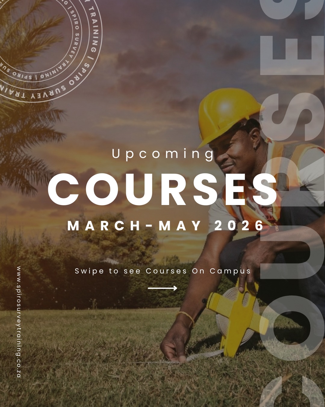 Ready to get qualified? Here is what is coming up at Spiro Survey Training this Semester:
Basic Mathematics; Basic Sampling; Basic Survey; Elementary Sampling; Elementary Survey; Advanced Survey & MSC Mathematics.
Practical is completed on-campus at Spiro Survey Training. Safe and convenient Student Accommodation is also available on-campus at Twins Guesthouse, so you can stay where you study.
Request a quote or view the dates!
#SpiroSurveyTraining #2026CourseDates #MiningEducation #Spiro2026 #StudentAccommodation