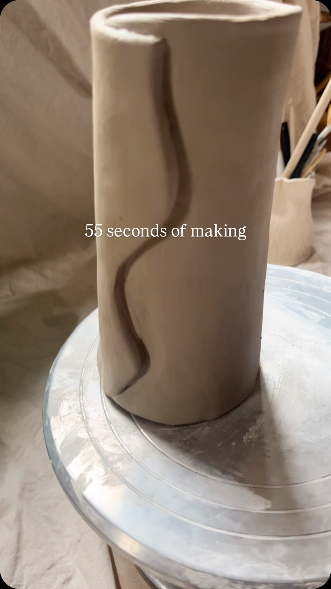 It’s not always the time for polished aesthetics - behind the scenes making is where we’re at today.
Here’s a condensed snapshot of life in the studio today. We’re making new forms in the studio this Friday, particularly with this vase sample for our Spring workshops with @monpotehome next month.
We’re working on clays forms and templates for guests to choose from to house their personalised dried flower bouquets.
We like to design exclusive homeware pieces for our workshops (with the same Olu.T Design language) so you can try out new forms and put your own spin on creativity to suit your own interior styling needs.
We’ll keep you posted on how this one turns out 🏺
•
#behindthescenes #potterylove #satisfying #potteryworkshop ceramics