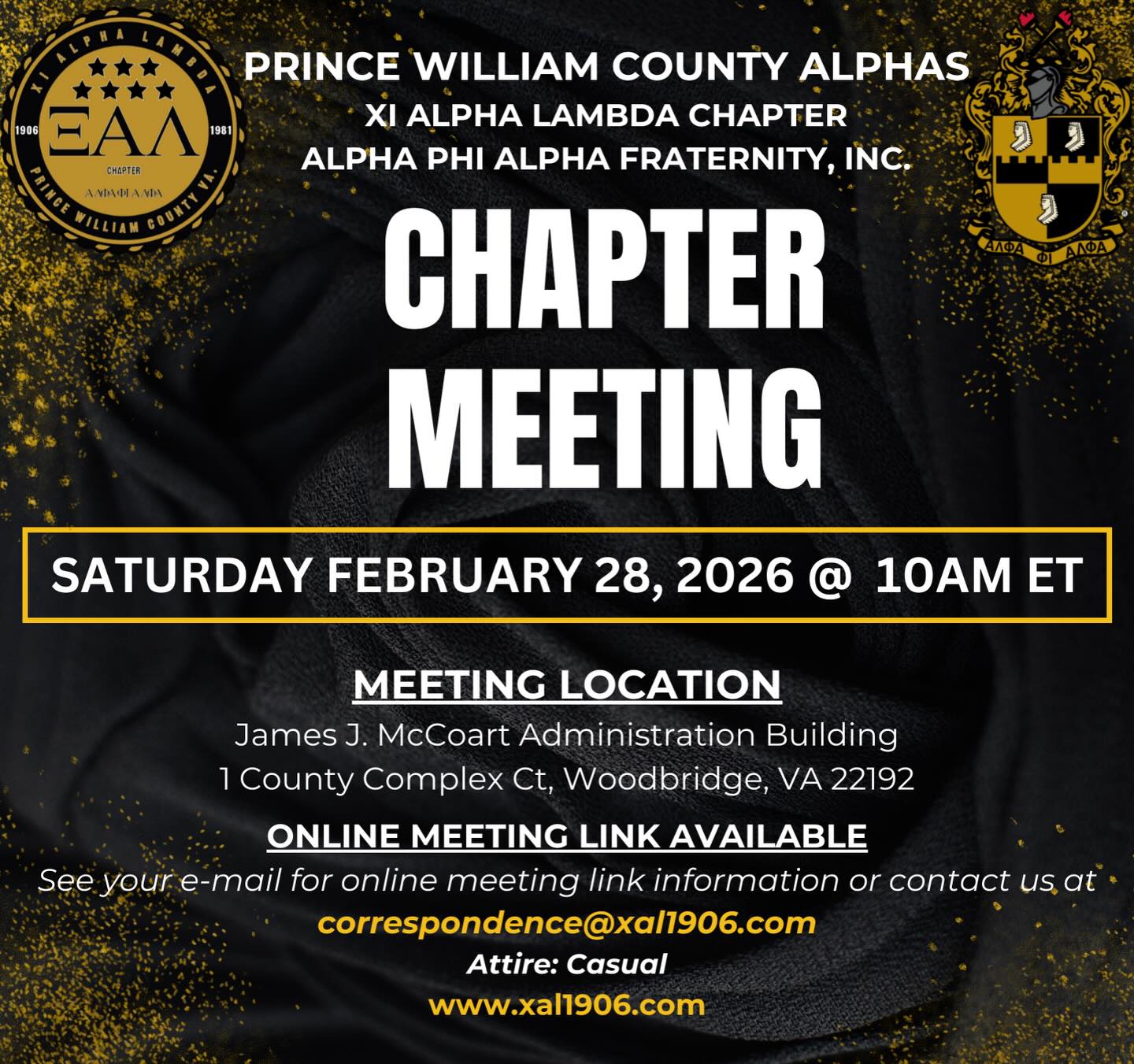 Brothers - Reminder!!! Chapter Meeting tomorrow - see you there!! 🤙🏾
