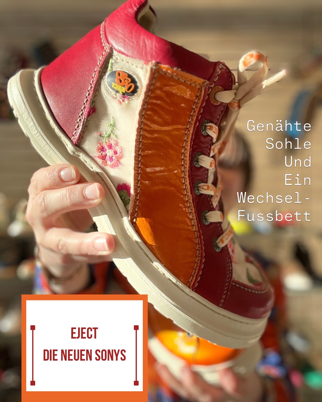 Wow! Den Sony kennt ihr ja. Zuverlässig mit seiner genähten Sohle bis zum letzten. Fast jedes wechselfussbett hat durch die breitere Form im Schuh Platz und die Dämpfung ❤️💪 Traum. #geigerschuheundtextil #schuhe #nachhaltig #leder