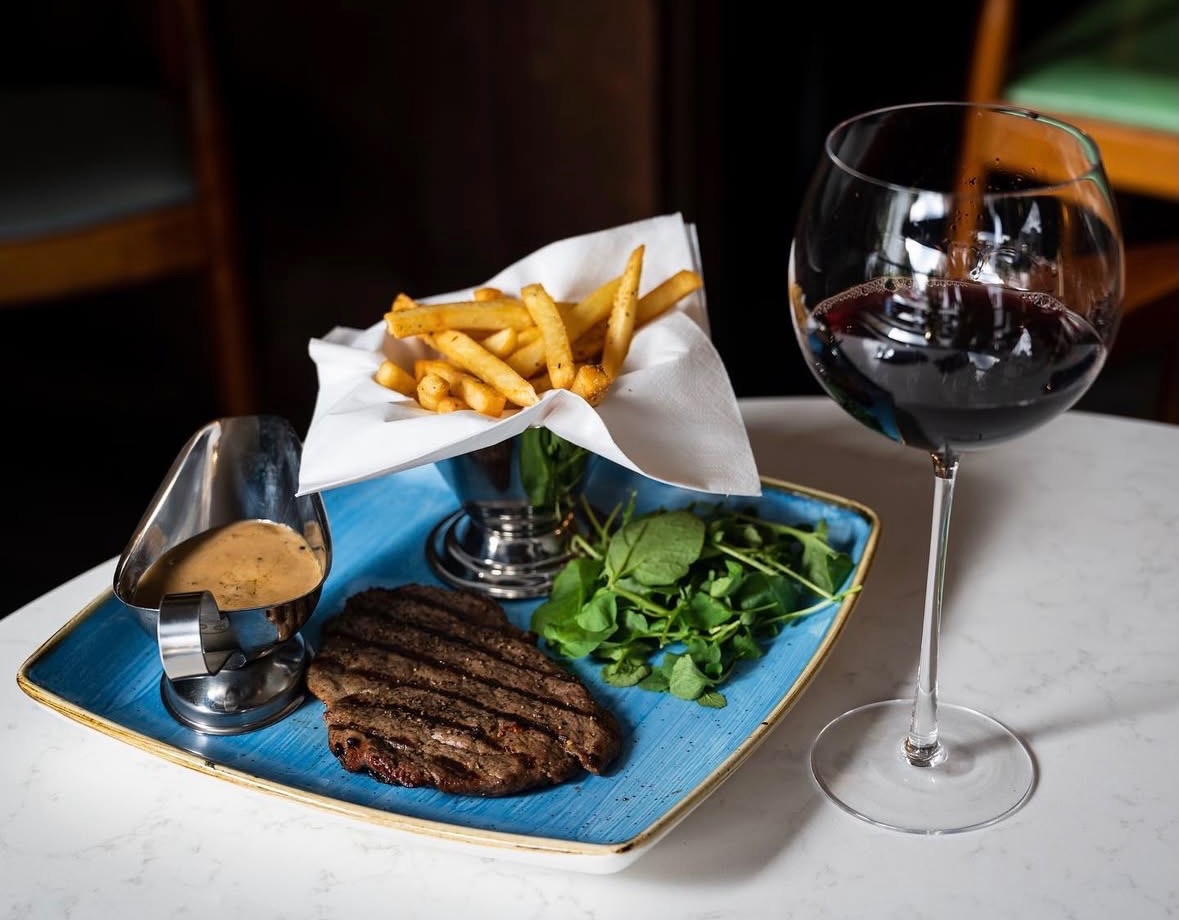 Experience a relaxed, inviting evening with our brand-new Wednesday Steak Night.
For just £22, savor a prime steak, accompanied by your choice of house wine or a crisp pint of beer, and a sauce of peppercorn or chimichurri. Choose from two exquisite cuts, or upgrade to a surf and turf for a special treat.
