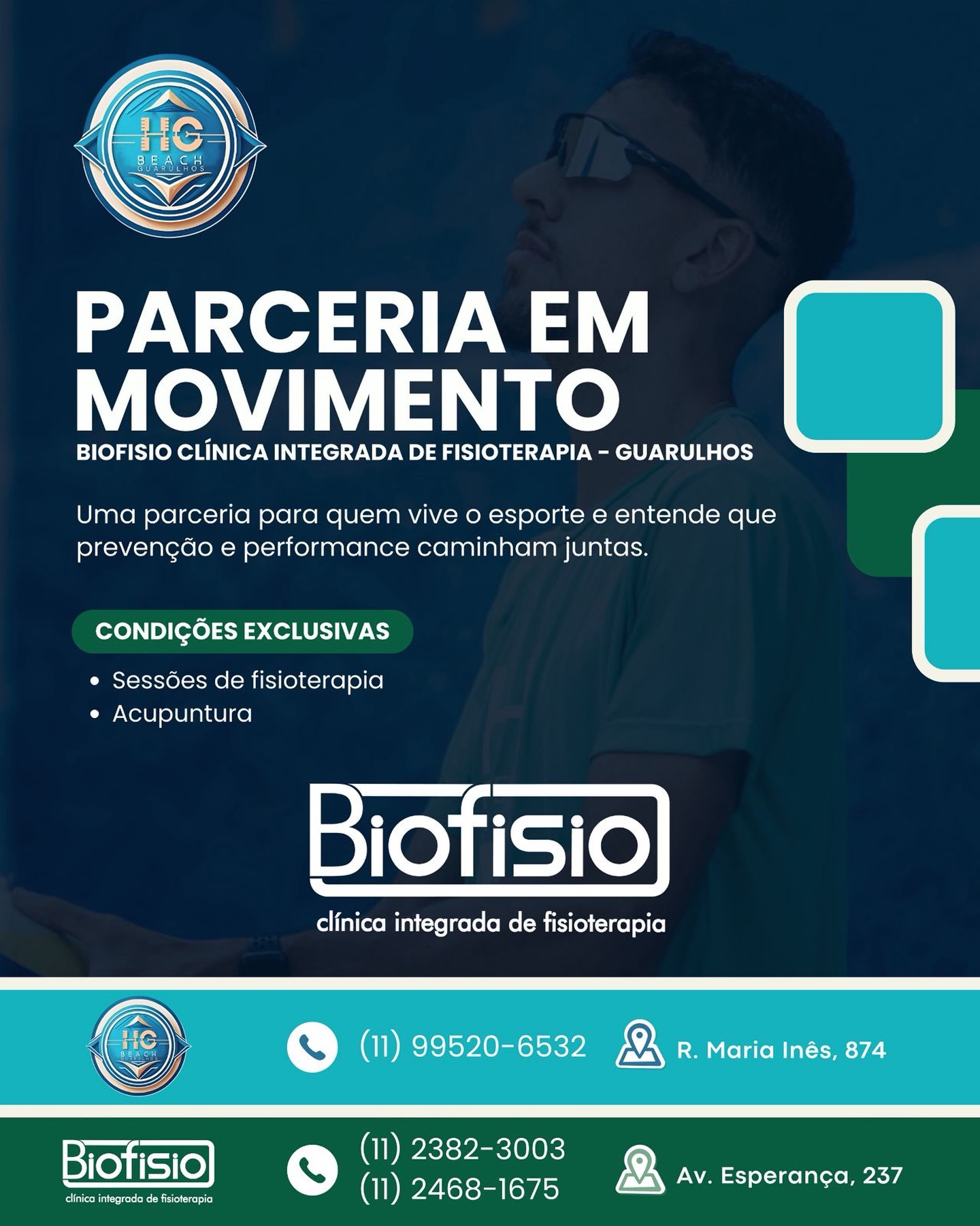 Areia, explosão, salto, potência.
Neste sábado, dia 28/02, a Biofisio estará em parceria com HG Beach Guarulhos - Arena, realizando o acompanhamento fisioterapêutico dos atletas durante toda a competição de vôlei de praia.
Nossa equipe estará na quadra oferecendo suporte preventivo, liberação muscular, orientações técnicas e atendimento imediato em caso de necessidade.
Porque no esporte de areia, cada movimento exige preparo.
E quem quer performance de verdade precisa cuidar do corpo antes, durante e depois do jogo.
Mais segurança.
Mais rendimento.
Mais longevidade no esporte.
A Biofisio entra em quadra com você.
#Biofisio #FisioterapiaEsportiva #VoleiDePraia #PrevençãoDeLesões #AltaPerformance EsporteComSaude
