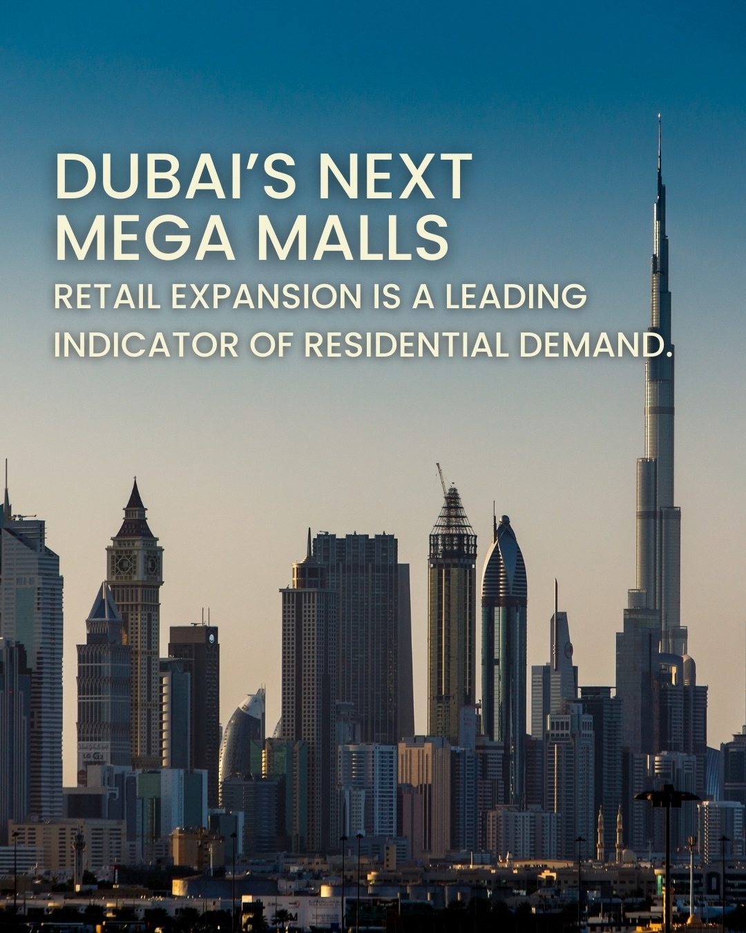 Dubai isn’t just building malls. It’s building future property hotspots.
From the mega-scale vision of Dubai Square in Creek Harbour to the waterfront retail expansion at Deira Mall, new retail infrastructure is reshaping where demand will grow next.
Forest-integrated lifestyle retail at Ghaf Woods.
Premium community convenience at Sobha Mall.
Emerging residential hubs like South Bay Mall anchoring Dubai South’s expansion.
In Dubai, retail follows population — but smart investors move before retail completes.
New malls signal:
• Infrastructure maturity
• End-user demand
• Rental stability
• Long-term capital growth
The question isn’t which mall will open.
It’s which surrounding community you enter early.
#DubaiRealEstate #DubaiInvestments #OffPlanDubai #DubaiProperty #RealEstateInvestor