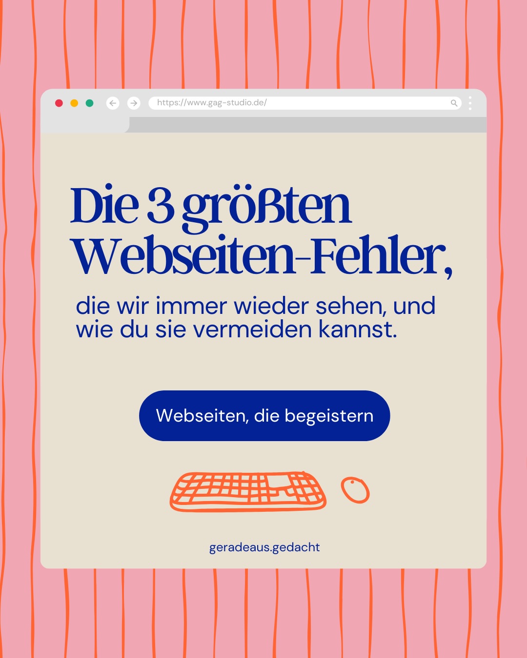 Arbeitet deine Webseite für dich oder sieht sie nur gut aus? 🫣
2026 ist kein Jahr für hübsche Online-Visitenkarten, die niemand versteht.
Sondern für Webseiten, die verkaufen. 💻✨
Was uns immer wieder ins Auge fällt:
👉🏼 Unklare Aussagen - man weiß nicht, was eigentlich angeboten wird.
👉🏼 Kein klarer nächster Schritt - Besucher klicken…und verlaufen sich.
👉🏼 Branding-Mix & Match - jede Seite fühlt sich anders an.
Und dabei geht verloren, was wirklich zählt:
Klarheit. Authentizität. Wiedererkennung. Vertrauen.
Deine Webseite sollte so hart für dich arbeiten, wie du es tust.
Mit klarem Wording. Intuitiver Struktur. Und einer Kommunikation, die sich durchzieht, nicht zufällig entsteht. 💪🏼
Wenn deine Webseite online ist, aber nicht performt, brauchst du keinen Relaunch aus Langeweile, du brauchst Strategie.
Wir helfen dir, aus deiner Webseite ein echtes Verkaufswerkzeug zu machen. Nicht lauter. Sondern klarer.
Schreib uns, wenn du merkst: Da geht noch was. 💬😏
#webdesign #marketingstrategie #branding #positionierung #webseite