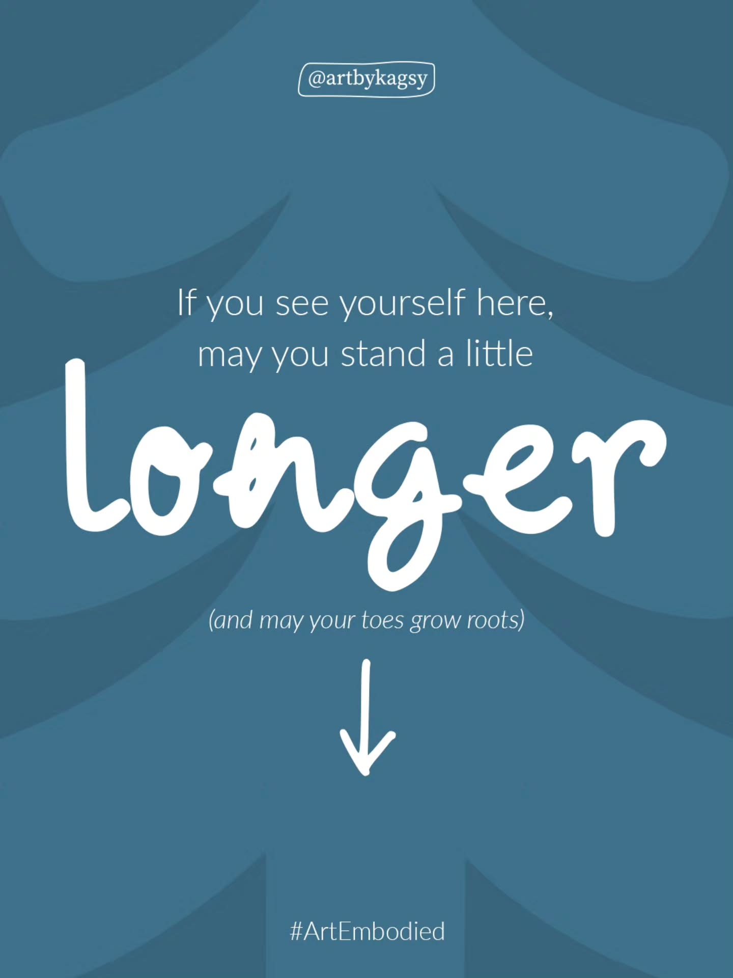 I am done trying so damn hard. Done with the hustle, my nervous system is fried; I can feel the frazzle crackling in my veins. So, instead I’m going to stand still, just for a moment, breathe and get rooted like an old, oak tree - a symbol of stability, resiliance and solidness. Nothing can topple me (unless some ar*ehole comes and cuts me down of course, RIP #SycamoreGap, we loved you.)
If you need that too, something to anchor in a moment of groundness, then do follow me, for that’s exactly what I do: create art that leads from the heart and honours identity…or just follow me because I make bold, statement art that has meaning. Gottcha!
Love and Light, Kagsy x
#mentalhealth #identityart #artembodied #artbykagsy