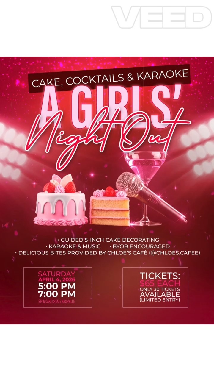 Round up your girls and turn up the fun at Sip & Cake Create Nashville! ๐ค๐ฐ This isnโt your average night out โ itโs frosting, flowing drinks, karaoke anthems, and unforgettable vibes all in one place.
Design your own delicious creation, belt out your favorite songs, and laugh until your cheeks hurt. Itโs the perfect mix of creativity and celebration.
Seats are limited, and the energy is unmatched. Secure your spot and make it a night worth talking about!
.
.
๐ณ๐๐๐๐ ๐ด๐๐๐ ๐๐ป ๐ณ๐๐๐ ๐๐ ๐๐๐ ๐ฉ๐๐๐
๐ญ๐๐๐๐๐ ๐๐ ๐๐ป @sipandcakecreatenashville
.
.
#sipandcakecreatenashville #CakeArt #CakeDesign #CreativeBaking #CakeDecoratingFun #BakeAndCreate #EdibleArt #CakeTime #BakersOfInstagram #NashvilleEvents #SweetCreations #CakeStudio #CreateAndCelebrate #CustomCakes #CakeInspiration #SweetMoments #BakingExperience #CakeDecorators #FunWithFrosting #YourCakeYourArt