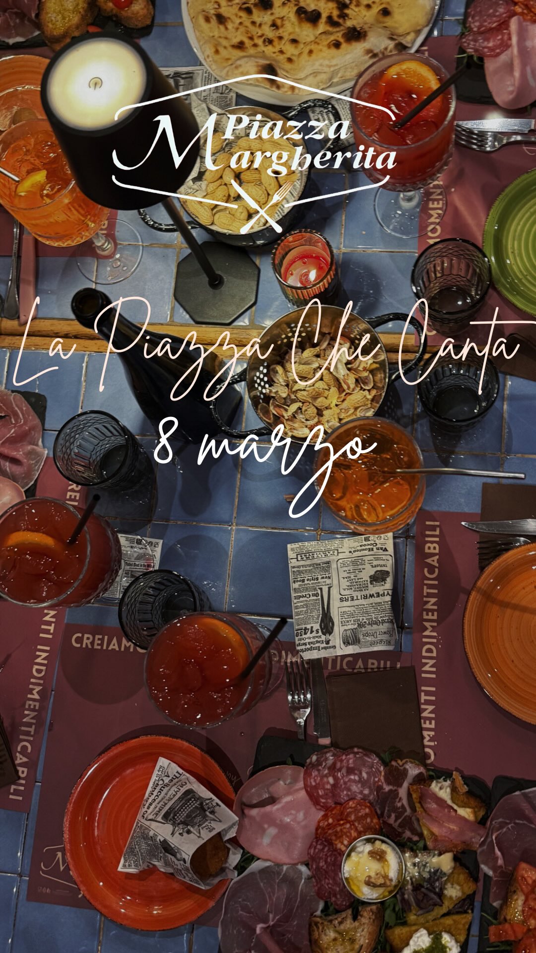 Ci avete chiesto un apericena diverso🍸
Noi abbiamo fatto qualcosa di più❤️
Domenica 8 Marzo nasce La Piazza che Canta✨. E quale modo migliore di cominciare, se non brindando alle donne🥂🌷
Una serata che non finisce con il dolce…
ma inizia quando parte la musica. Una serata dove si canta, ci si diverte, ma contraddistinta dalla nostra cucina di sempre🍝. Apericena Piazza Margherita❤️ Piano Bar🎶 Brindisi alle donne🥂
Questo è solo l’inizio❤️🔥. Prenotazioni dal link in bio, maggiori info nel prossimo post📲
