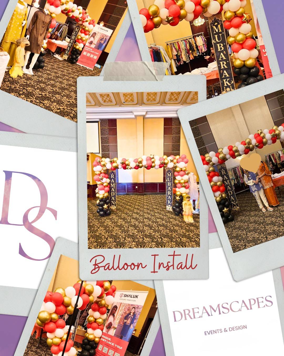 Ramadan Mubarak 💫
Ramadan Market Install and tear down with the Dreamscapes team for @shaluk_boutique! Bringing their booth to life with something big, creative, and attractive!
Please check our their gorgeous pie es in store and at the next Market March 7th! 😍
.
.
.
.
.
#eventplanner #ramadan #events
#balloons #dreamscapeseventsdesign