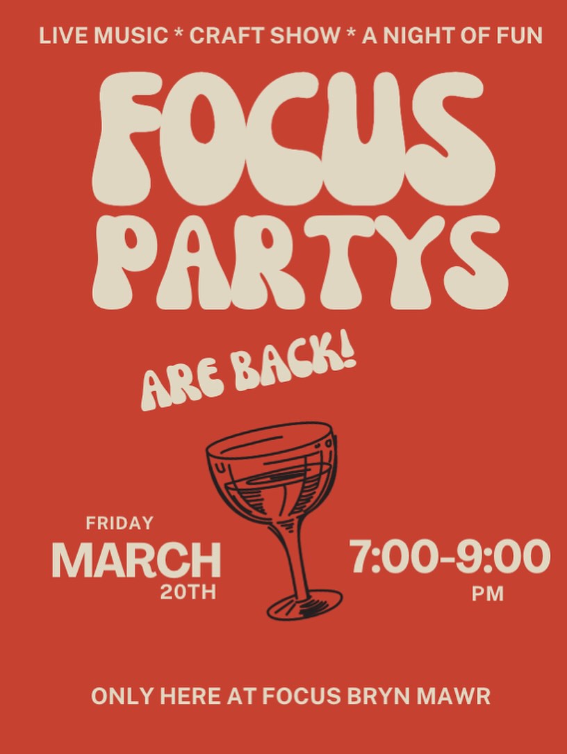 Remember those party’s at focus? Well there’re back! Come check it out for a fun night of live music from one of our favorite bands. we also have our first ever craft show, there will be a bunch of amazing work by some very talent local artist. You won’t wanna miss out on this awesome event.