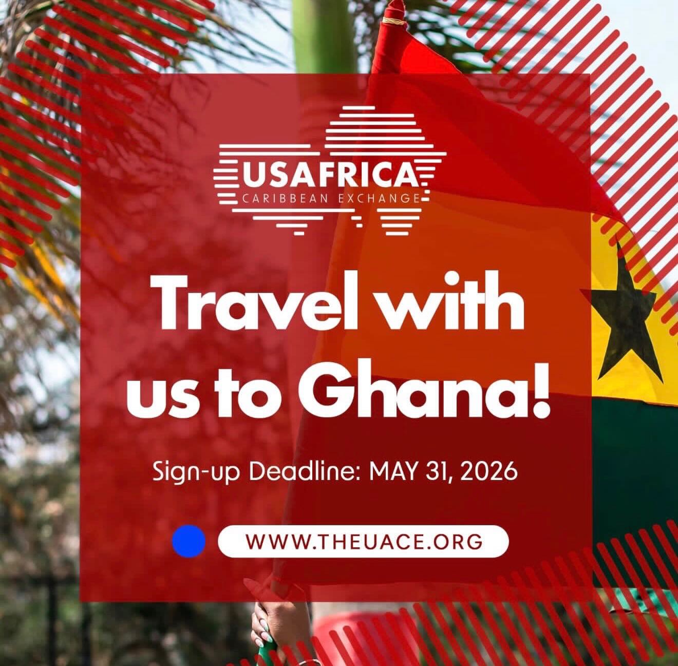 A business professional 30 and older? Interested in Real Estate, Agriculture, Manufacturing, Energy, or business development then sign up! You will be allowed to travel with us in August 2026 and learn all about Ghana from experts while meeting other professional Americans with invested interest. Sign up at: www.theuace.org. We will have a zoom call to discuss details each month.