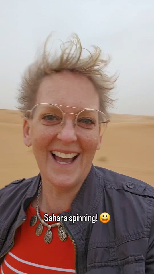 It's been a minute since I shared a spinning video and the wind in the Sahara desert was so strong I loved that it would blow my hair from one side to the other as I spun. I love spinning as it always makes me laugh!
#saharadesert #travelmorocco #morocco
