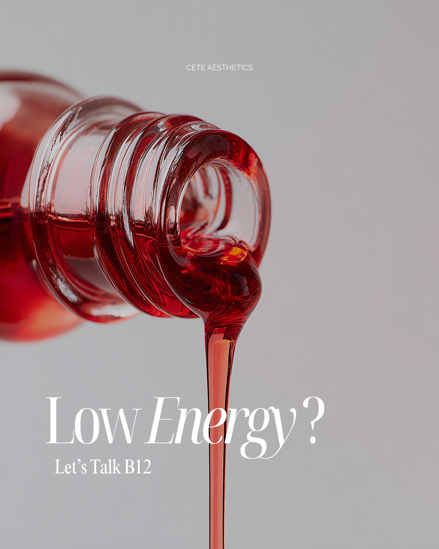 Vitamin B12 Injections ❣️
Vitamin B12 is an essential nutrient that plays an important role in energy production, red blood cell formation and supporting the nervous system.
Some people can struggle to absorb enough B12 through diet alone, which can lead to symptoms such as fatigue, low energy, brain fog and reduced concentration.
B12 injections deliver the vitamin directly into the bloodstream, allowing for faster absorption compared to oral supplements.
Potential benefits may include:
• Increased energy levels
• Reduced fatigue
• Improved focus and mental clarity
• Support for overall wellbeing
Treatment is quick, simple and can be administered as part of a regular wellness routine depending on your individual needs.
To book your appointment or learn more:
www.ceteaesthetics.co.uk