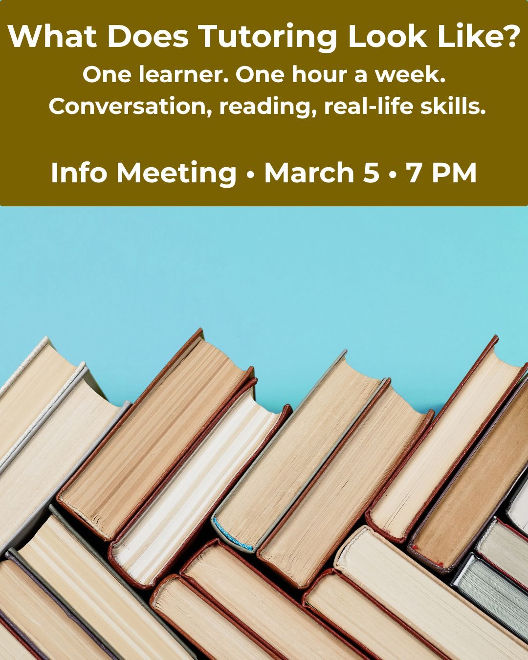 What does tutoring actually look like?
It’s usually one adult learner and one volunteer meeting for about an hour each week (online or in person).
You might:
• Practice conversation
• Read together
• Work on everyday documents
• Build confidence step by step
You don’t need to be a teacher. You just need patience and consistency.
If you’re curious, join our Volunteer Information Meeting:
🗓 March 5
⏰ 7:00 PM (Pacific)
💻 Online via Zoom
Email
sblcoffice@southbayliteracy.org
to receive the registration link.
#VolunteerLA #AdultLiteracy #TorranceCA #SouthBayLA