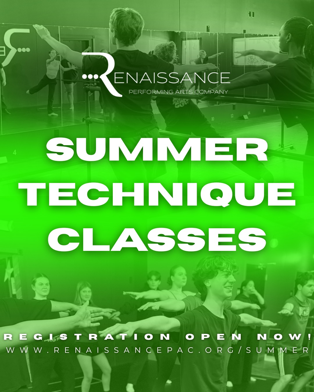 Summer fun has ARRIVED! ☀️
Keep up with your training with our Summer Technique Classes - now open for registration for students age 12-99!
🩰 Open Ballet | Saturdays | 10:00-11:00AM
💃🏻 Open Jazz | Saturdays | 11:00AM-12:00PM
💻 Register now at www.renaissancepac.org/summer
Keep your eyes on our page for more offerings coming soon - we can't wait to share with you all! 🥳
#dance #technique #class #broadwaystartshere #renpac