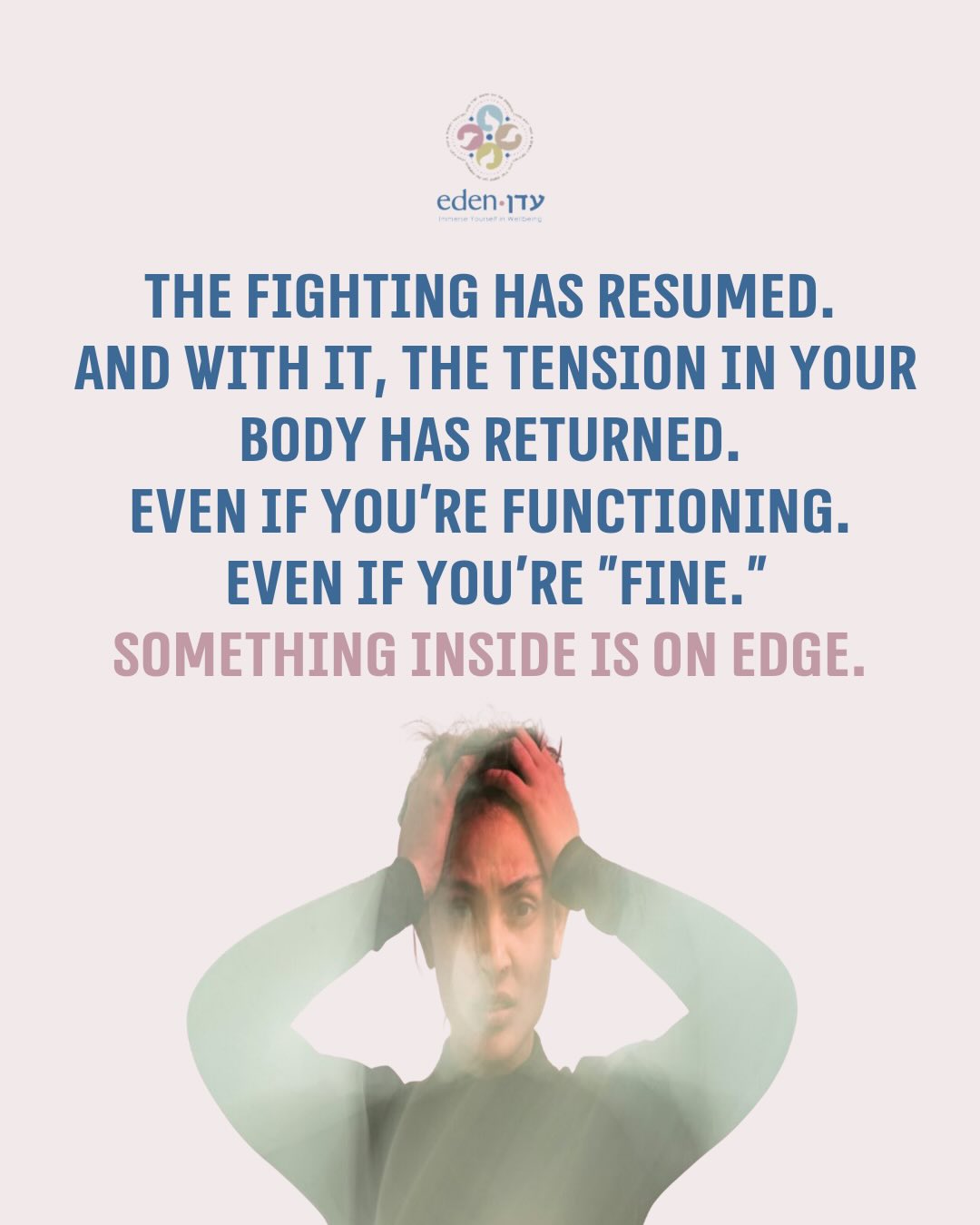 The fighting has resumed
and with it, the quiet tension that enters the home.
Not just the headlines.
Not just the conversations.
But your relationship.
Your body.
Your faith.
If your responses feel inconsistent right now, that’s not failure.
It’s a human reaction to a complicated reality.
We wrote about relationships and halacha in times of war in a previous blog post
and it feels just as relevant now.
You can read it on our website.
Link in bio.