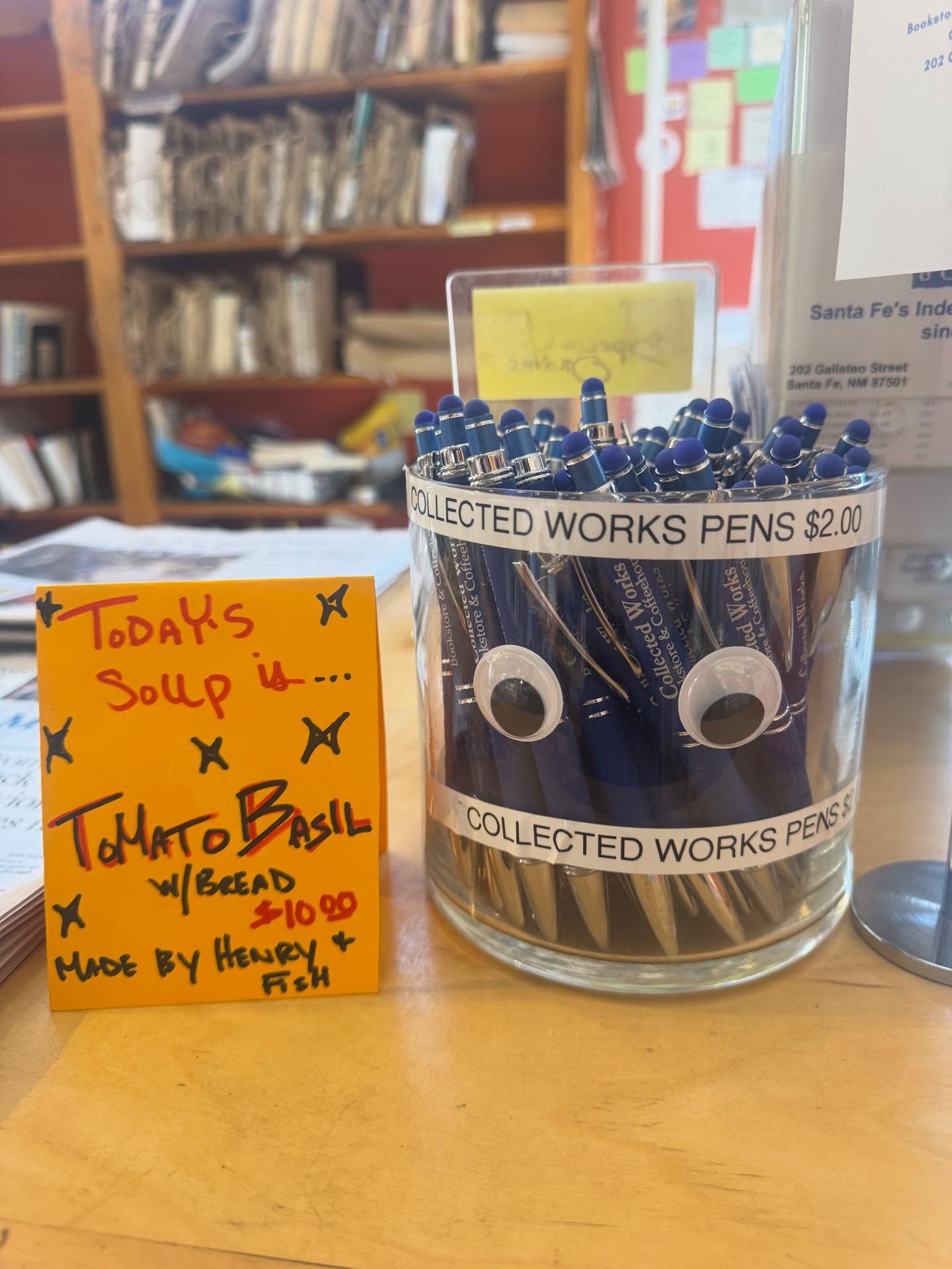 (Me, an empath) Guys I think today’s soup is (creamy) tomato basil (made fresh daily) with bread (!) by @henryandthefish for $10.00