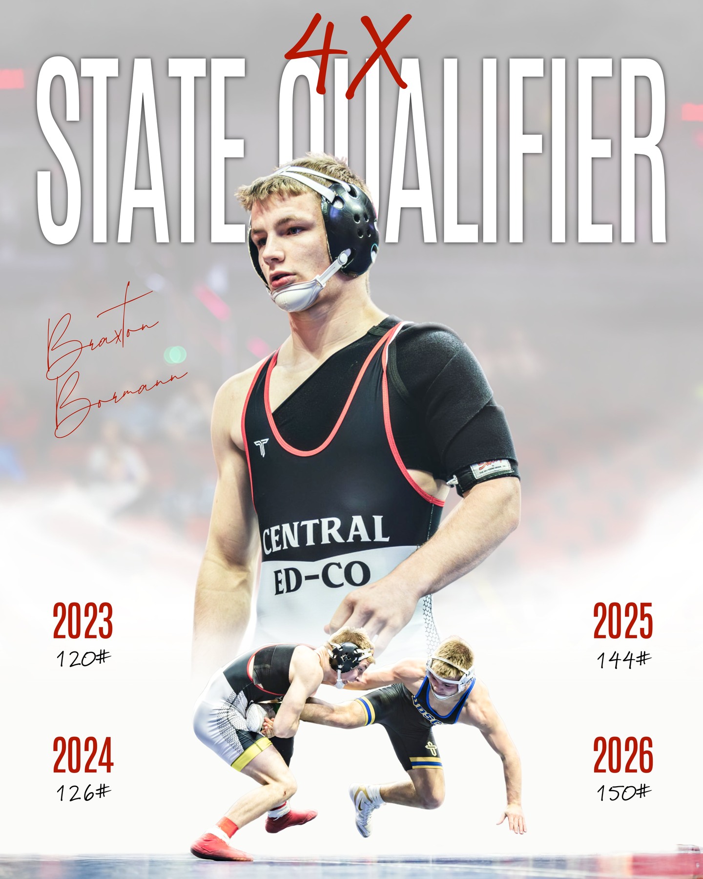 Sometimes something pops up in my feed and sparks a creative itch I just have to scratch.
So I used my oldest as the subject and designed a custom graphic to highlight a pretty special accomplishment — four-time state qualifier.
I’ll probably print this as a keepsake for his graduation. Moments like this deserve more than just sitting in a phone gallery.
If you’ve got an athlete or senior you’d love to celebrate with something custom like this, reach out.
#Wrestling #StateQualifier #HighSchoolWrestling #SeniorSeason #SeniorAthlete #SeniorYear #AthleteLife #SportsPhotography #SportsDesign #CustomSportsGraphics #SeniorPhotos #SeniorPhotography #SeniorPortraits #ClassOf2026 #MidwestWrestling #IowaWrestling #WrestlingLife #ProudDad #ProfessionallyDrivenProductions