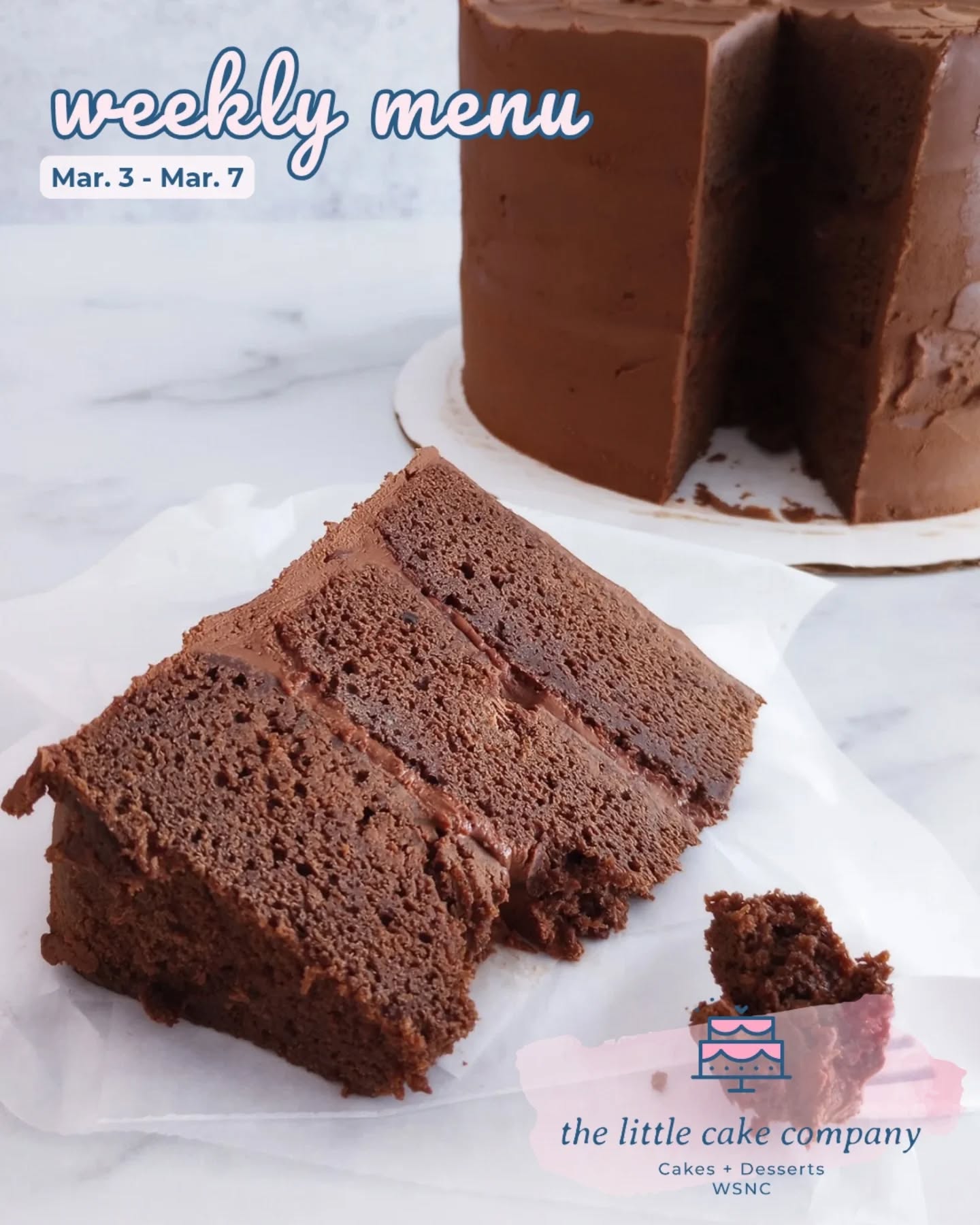 Happy March! ☘️ Here's the menu for this week, we're open today 11 to 7 ✨