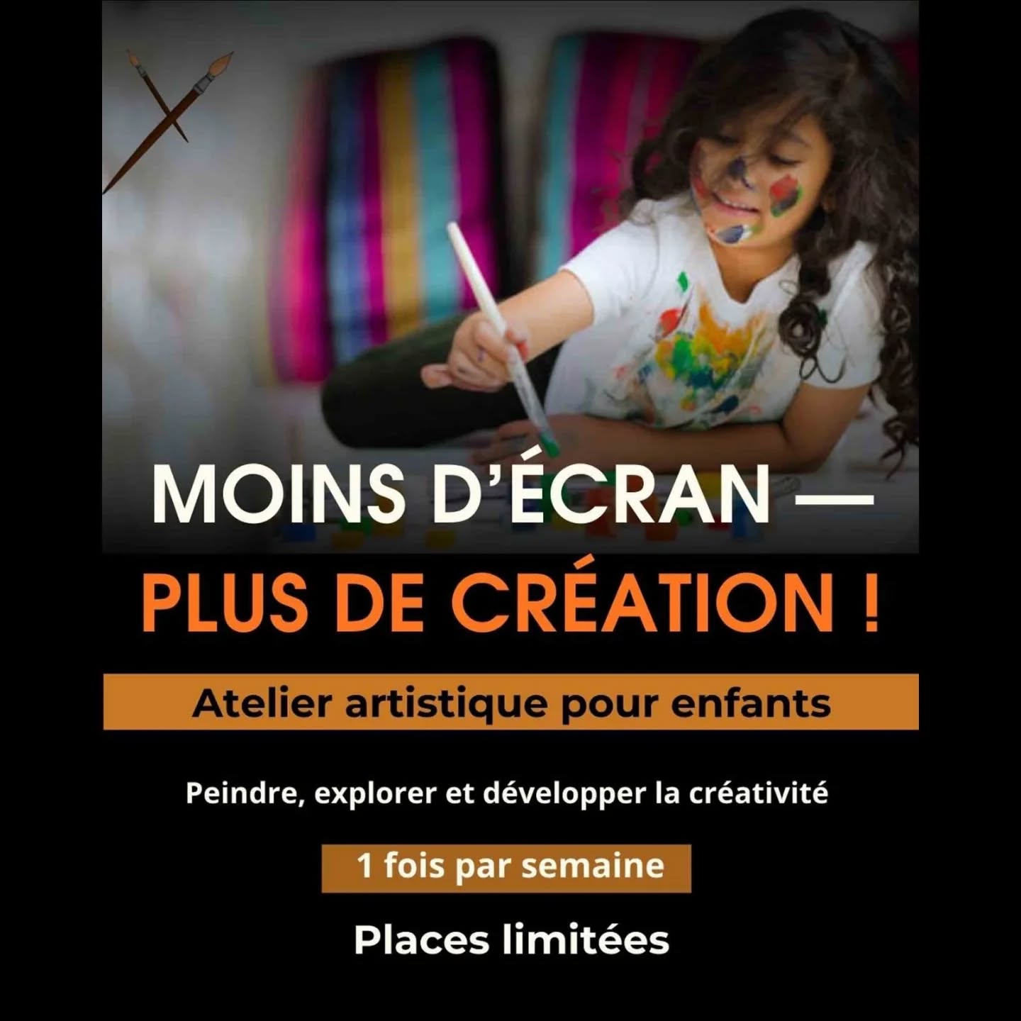 🎨 Ateliers de peinture pour adultes et enfants (Vex, Suisse)
Je vous invite à révéler votre potentiel créatif et à apprendre à peindre dans une atmosphère bienveillante et inspirante. Convient à tous les niveaux — des débutants aux personnes ayant déjà de l’expérience.
👩🎨 Artiste professionnelle avec plus de 20 ans d’expérience, exposante. Approche personnalisée pour chaque participant.
Pour adultes:
🖌 3 heures
📅 1 fois par semaine (samedi possible, horaire à discuter)
✨ J’organise également des événements créatifs privés et d’entreprise — parfait pour une équipe, des amis ou une fête.
Pour enfants (6–14 ans):
🖌 2 heures
📅 1 fois par semaine (samedi possible)
Développement de l’imagination, de la confiance en soi, de la concentration et de l’amour pour la créativité. Petits groupes, attention personnalisée pour chaque enfant.
📍 Vex, Suisse
Les groupes se forment — indiquez vos disponibilités pour organiser l’emploi du temps.
⚡ Places limitées
🎨 Moins d’écrans — plus de créativité