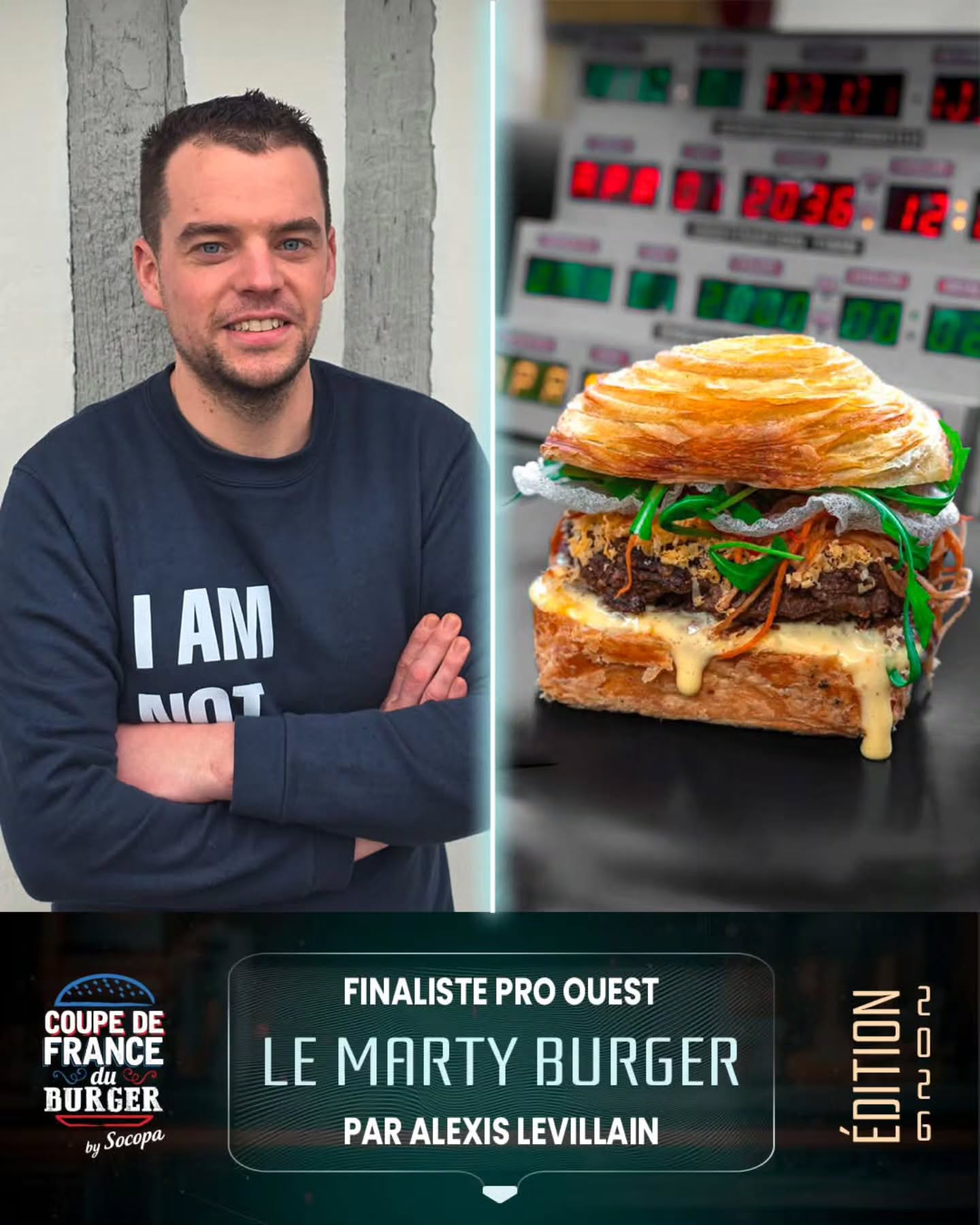 Nous sommes fiers d'annoncer la sélection de notre chef et associé Alexis Levillain pour la finale Ouest Coupe de France du Burger by Socopa qui aura lieu le 1er Avril à Paris.