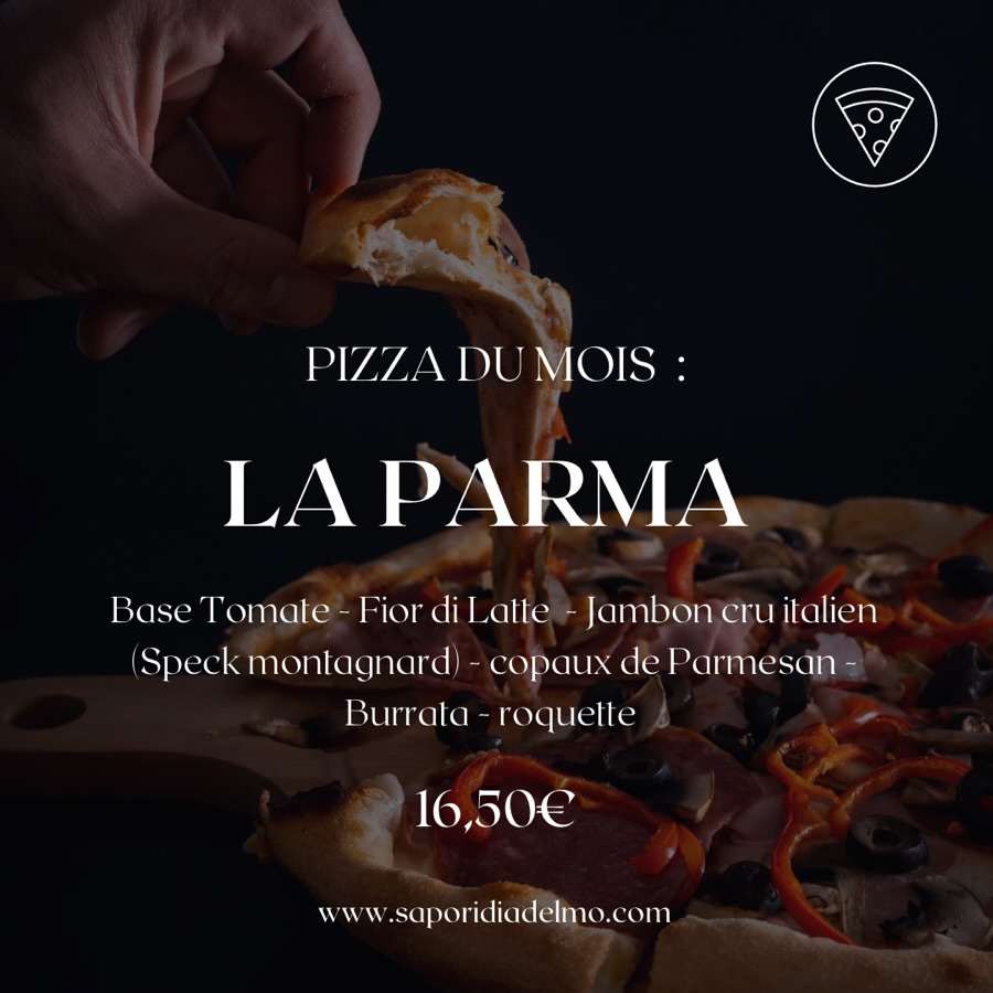 🍕✨ PIZZA DU MOIS – LA PARMA ✨🍕
Chez Sapori di Adelmo, le mois de mars commence avec une création pleine de caractère 🇮🇹
Découvrez La Parma, notre nouvelle pizza du mois :
🍅 Base tomate
🧀 Fior di latte
🥓 Jambon cru italien (Speck montagnard)
🧀 Copeaux de parmesan
🤍 Burrata
🌿 Roquette fraîche
Un équilibre parfait entre gourmandise, finesse et authenticité italienne…
💶 16,50€
📅 Disponible à partir du Mercredi 4 Mars 2026
Laissez-vous tenter par cette recette généreuse et savoureuse, à déguster sans modération !
📍: 3 rue Danton 69740 Genas
🌐 www.saporidiadelmo.com
#PizzaDuMois #LaParma #SaporiDiAdelmo #amore