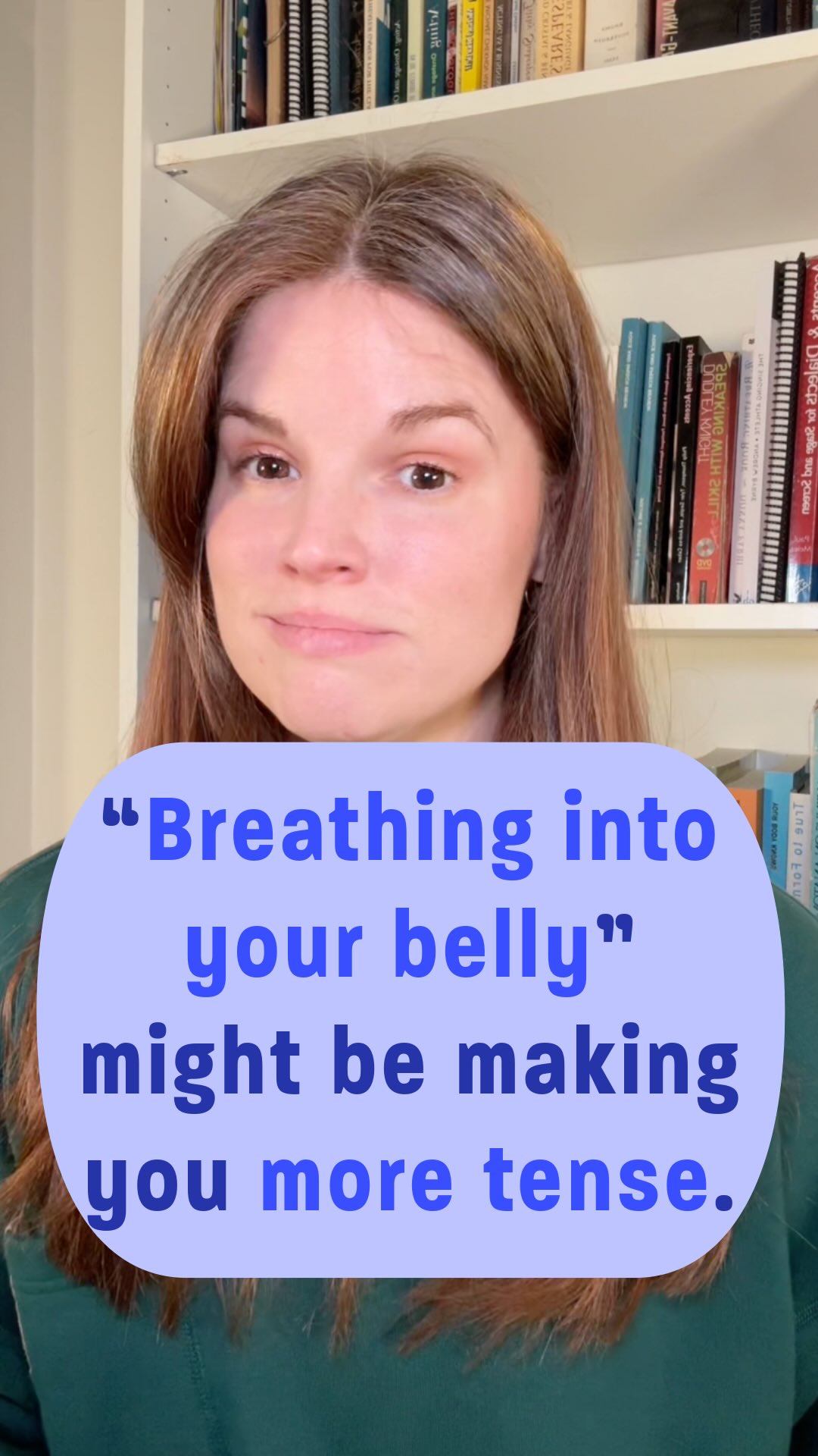 Are you working too hard to breathe?
We’ve all heard the cue: “Breathe into your belly.” But if you’re trying to *force* that expansion, you’re likely creating tension that makes it harder to breathe.
The truth? Your belly moves as a side-effect of your diaphragm doing its job. The diaphragm is moving involuntarily, and so other torso movement can be automatic, too. You don’t need to push your stomach out in order to feel expansion as you breathe—you actually need to soften and get out of the way.
Stop pushing. Start releasing.