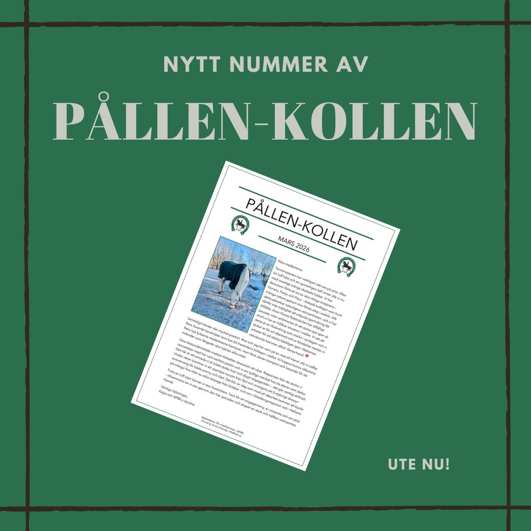 Nu finns ett nytt nummer av Pållen-Kollen att läsa på afrk.se/pållen-kollen - missa inte det!
#afrk #hästärbäst #pållenkollen