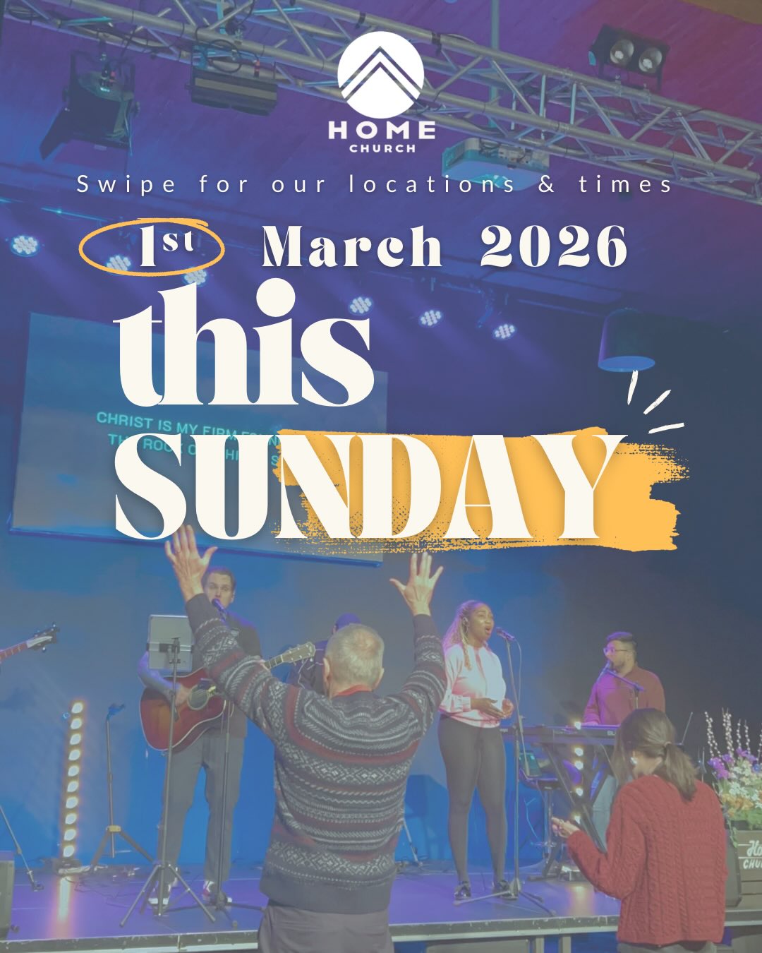 It’s almost Sunday… and we can’t wait! 🙌🏼
Join us across any of our locations to worship together, and hear God’s word, we’ve saved you a seat ! 🪑
Let’s come expectant and fired up for what God is going to do !
Which service will you be attending ?