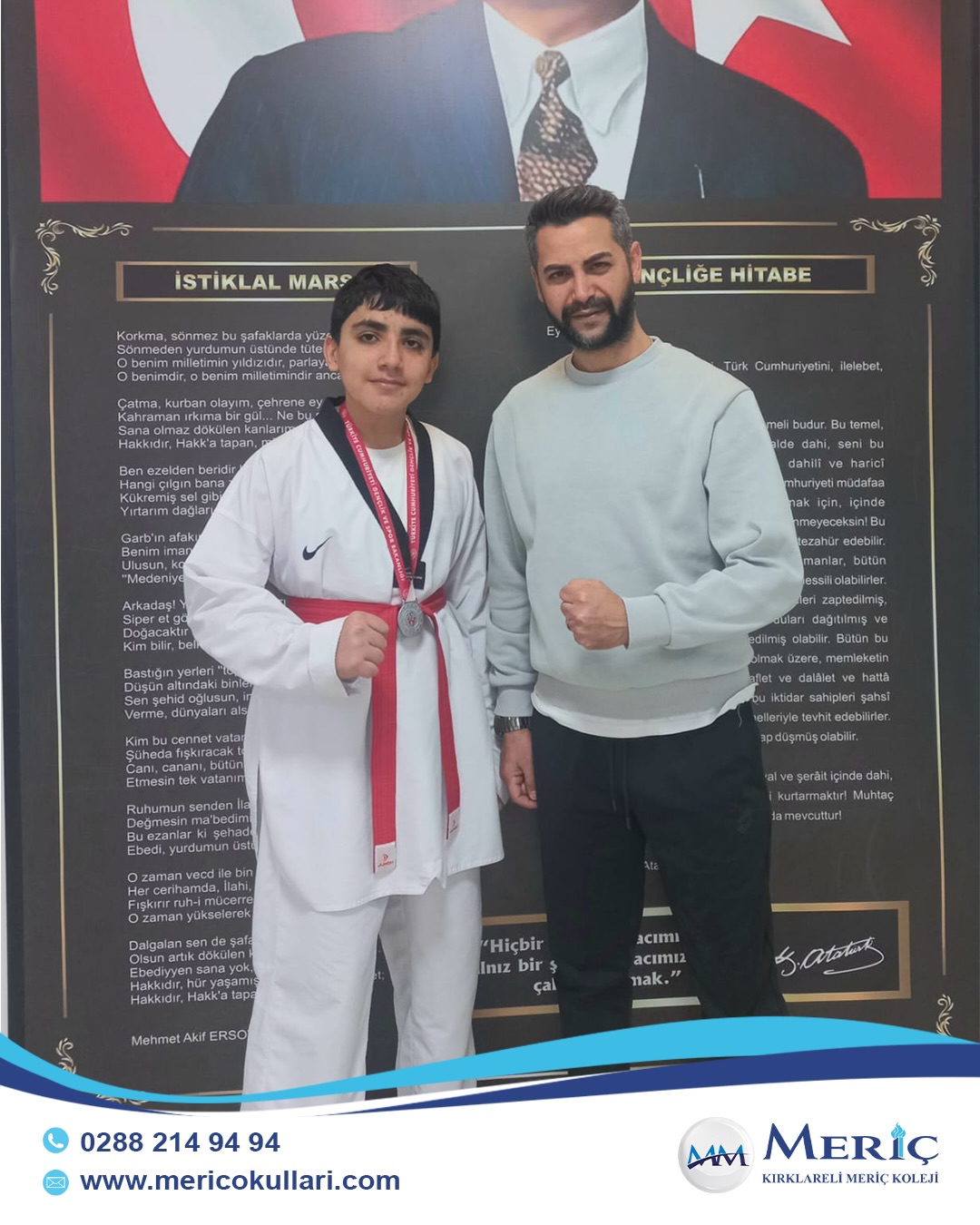 Gençlik ve Spor Bakanlığı Okul Sporları kapsamında düzenlenen Taekwondo Yıldızlar Müsabakalarında okulumuzu temsil eden 7. Sınıf öğrencimiz Yusuf POLAT il 2.si olmuş ve gümüş madalya kazanmıştır. Öğrencimizi tebrik eder, başarılarının devamını dileriz.👏🏻🥋🥈