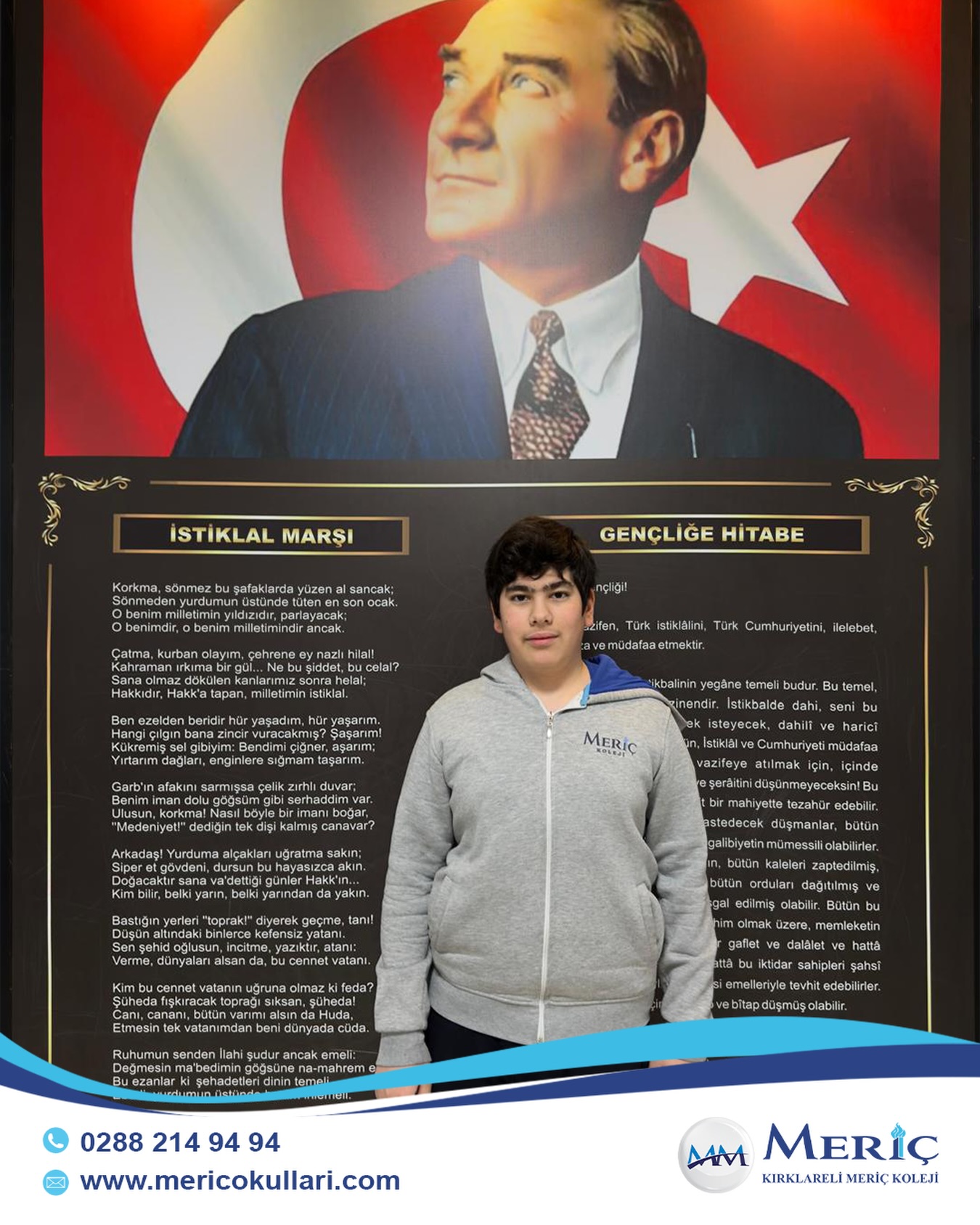 Özel Kırklareli Meriç Koleji Ortaokulu öğrencisi
Can DEMİREL
23-28 Şubat haftası gerçekleştirdiğimiz
Ankara Güçlendiren-4🏆
Benim Hocam-3🏆
Hız-5🏆
Deneme sınavlarından 500 tam puan almıştır.🧿
Öğrencimizi ve kıymetli ailesini tebrik eder, emeği geçen tüm öğretmenlerimize teşekkür ederiz💙🤍