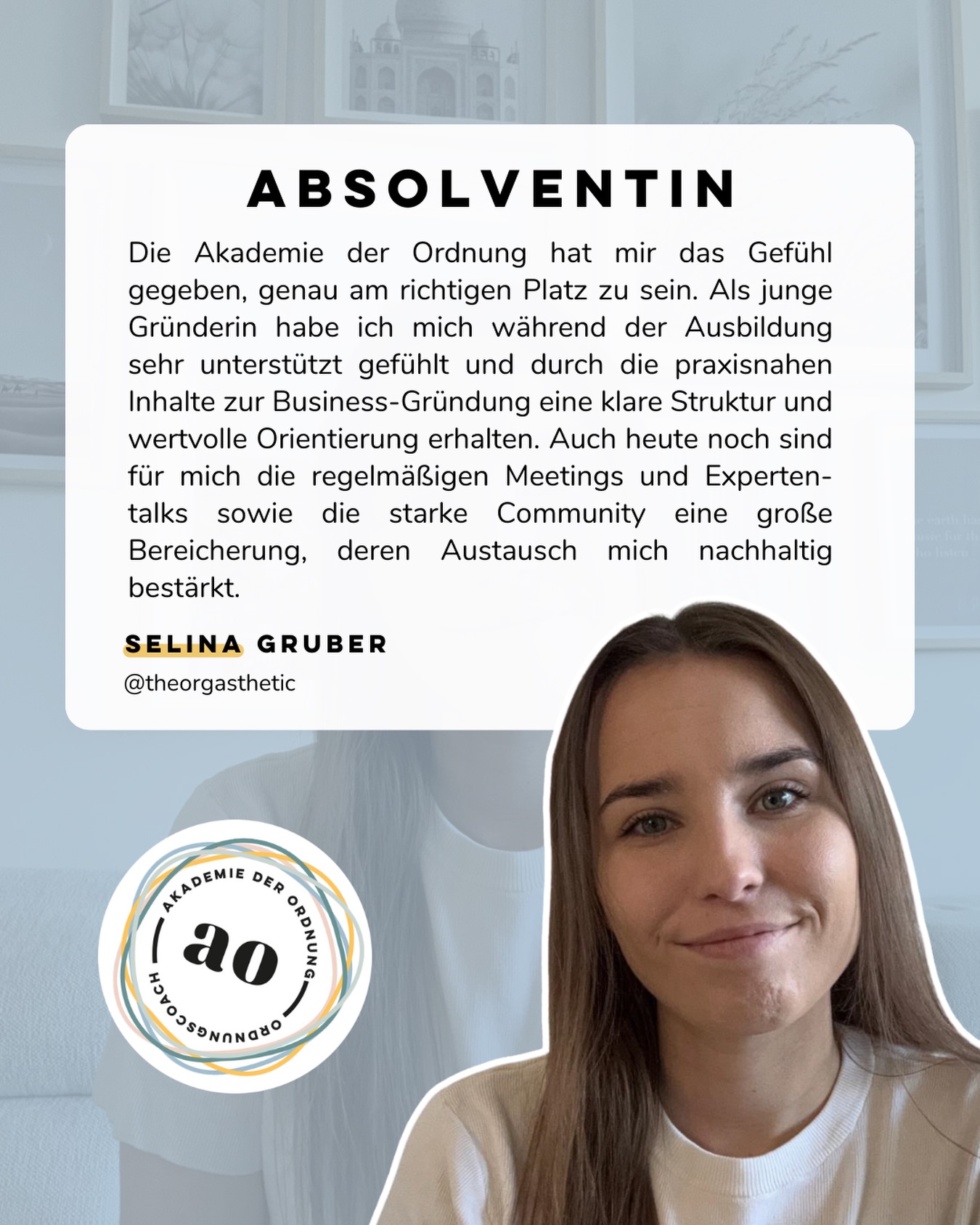 ✨ Feature Friday mit Selina von @theorgaesthic ⤵️
Heute stellen wir eine Absolventin der Akademie der Ordnung vor und möchten dir Selina von @theorgaesthic vorstellen. 💛
Schon während der Ausbildung hatte Selina das Gefühl, genau am richtigen Ort zu sein. Besonders als junge Gründerin war für sie die Unterstützung während der Ausbildung unglaublich wertvoll.
Durch die praxisnahen Inhalte rund um Businessaufbau, Struktur und Selbstständigkeit hat sie eine klare Orientierung für ihren Weg als Ordnungscoach bekommen.
Und auch nach der Ausbildung bleibt der Austausch lebendig:
Die regelmäßigen Monthly Meetings, Expertentalks und die starke Community geben weiterhin Rückhalt, Inspiration und Motivation.
Denn genau das macht die Akademie der Ordnung aus!
Nicht nur Wissen zu vermitteln, sondern einen Raum zu schaffen, in dem Ordnungscoaches wachsen, sich austauschen und gegenseitig stärken.
Denn der Weg in die Selbstständigkeit wird leichter, wenn man ihn nicht alleine geht.
Möchtest du auch Ordnung zum Beruf machen?
Dann starte deine Ausbildung zum zertifizierten Ordnungscoach bei der Akademie der Ordnung und werde Teil einer wachsenden Community!
👉 Alle Infos zur Ausbildung findest du über den Link in der Bio.
#ordnungscoach #ordnungalsberuf #homeorganizing #selbstständigwerden #akademiederordnung