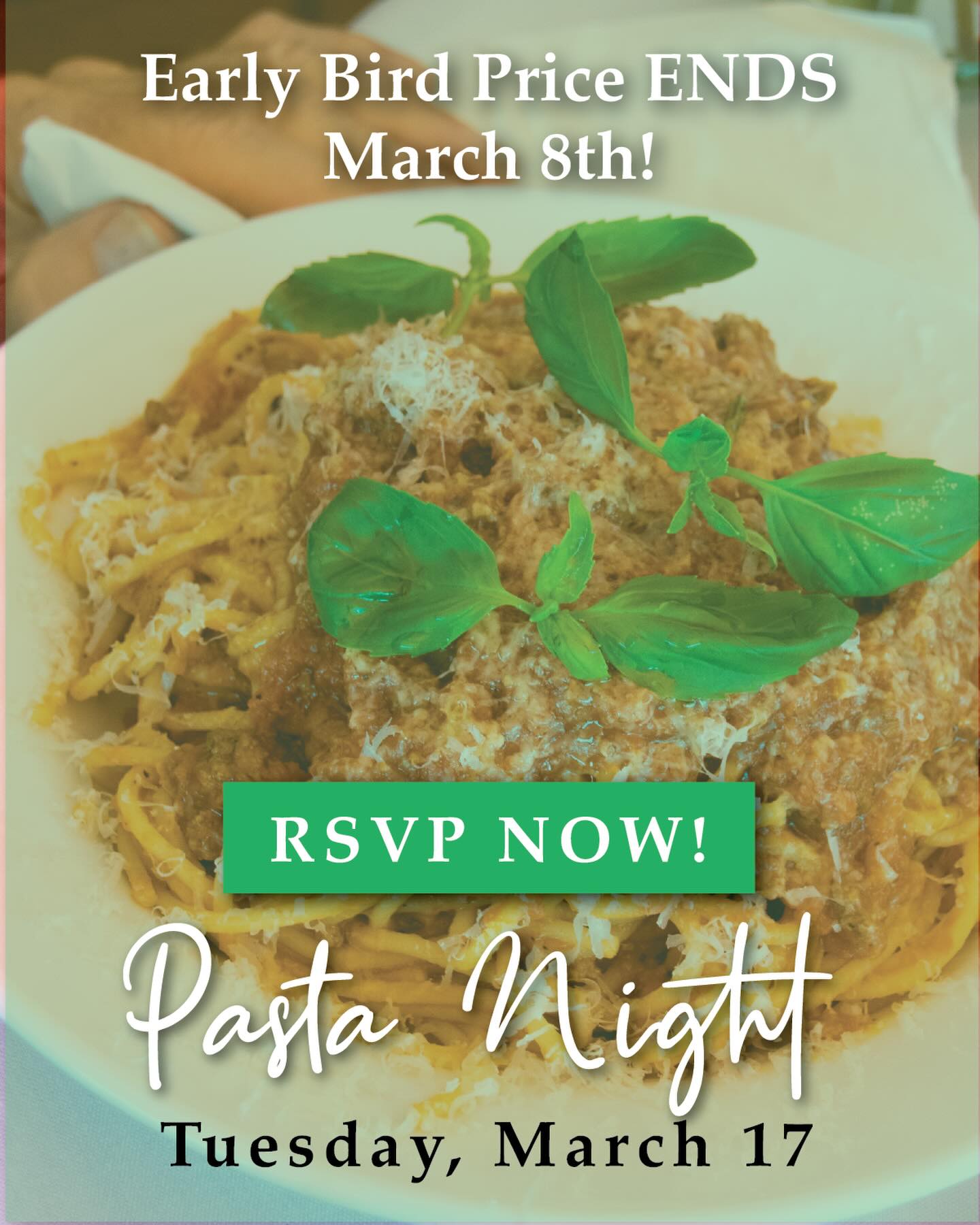 Kiss me, I’m... Italian! Only two weeks until our St. Patrick’s Day Pasta Night! 🍝🍀
We’re going green for the night with featured pesto sauce and a festive signature cocktail — alongside your pasta night favourites.
⏳ Early Bird tickets only available until this Sunday — prices increase after the deadline.
🎟️ Lock in your seats now and save: https://www.icckingston.com/event-details/st-pattys-day-pasta-night
#PastaNight #EarlyBirdTickets #KingstonDining #StPatricksDay #LocalEvents