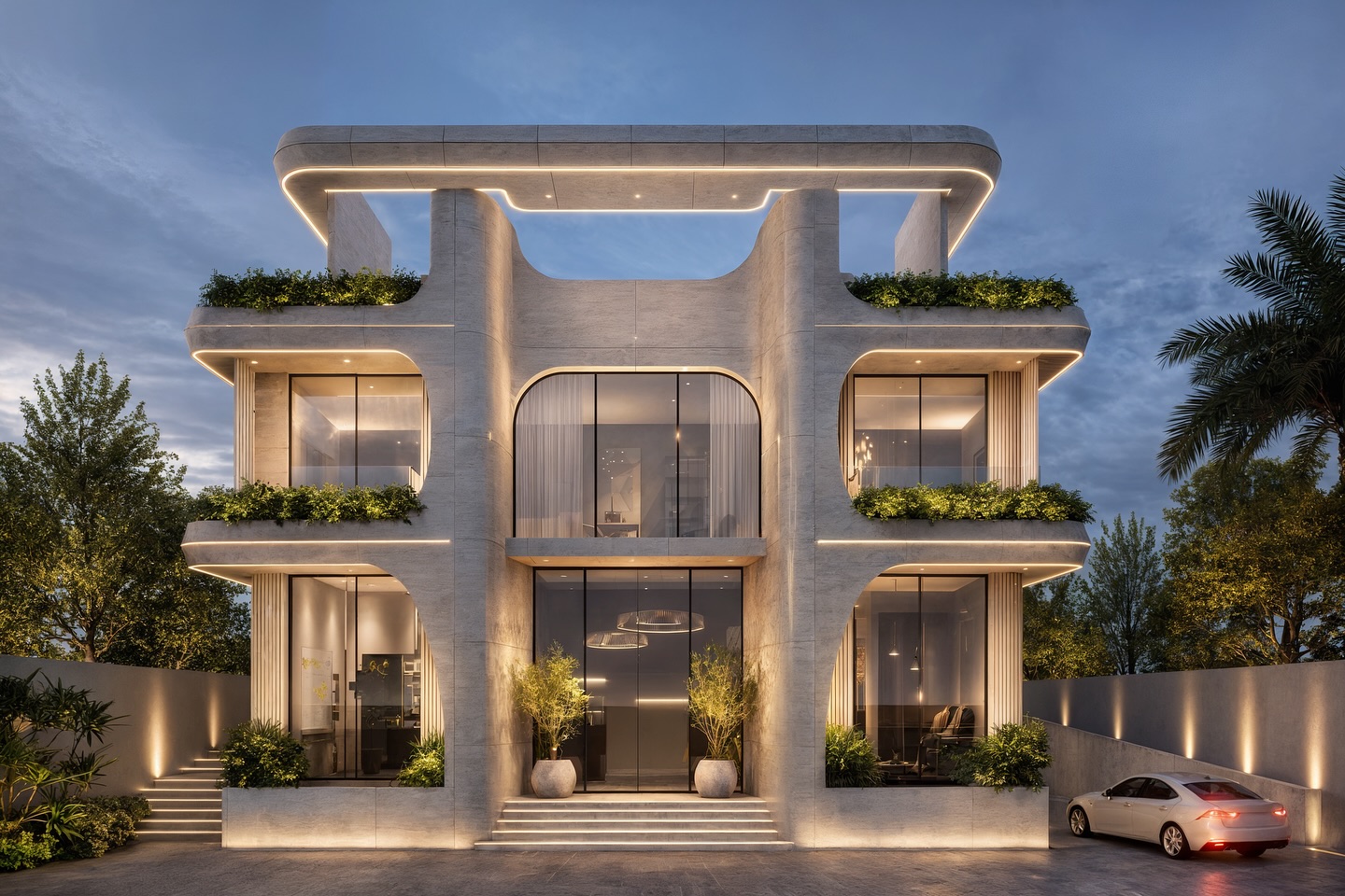 A design defined by elegance, balance and modern sophistication.
We are excited to bring this vision to life and set another standard in residential design.This villa presents a bold statement of contemporary luxury, defined by clean geometry, soft curve and a balanced symmetrical facade.
This is more than a residence, it is a carefully composed architectural statement where contemporary design meets enduring elegance.
@ecogreenconsultants
#residentialdesigns #modernvilla #architecture #architecturaldesign #homestyle #modernliving #homedesign #residentialproject #structure #dubaiprojects
